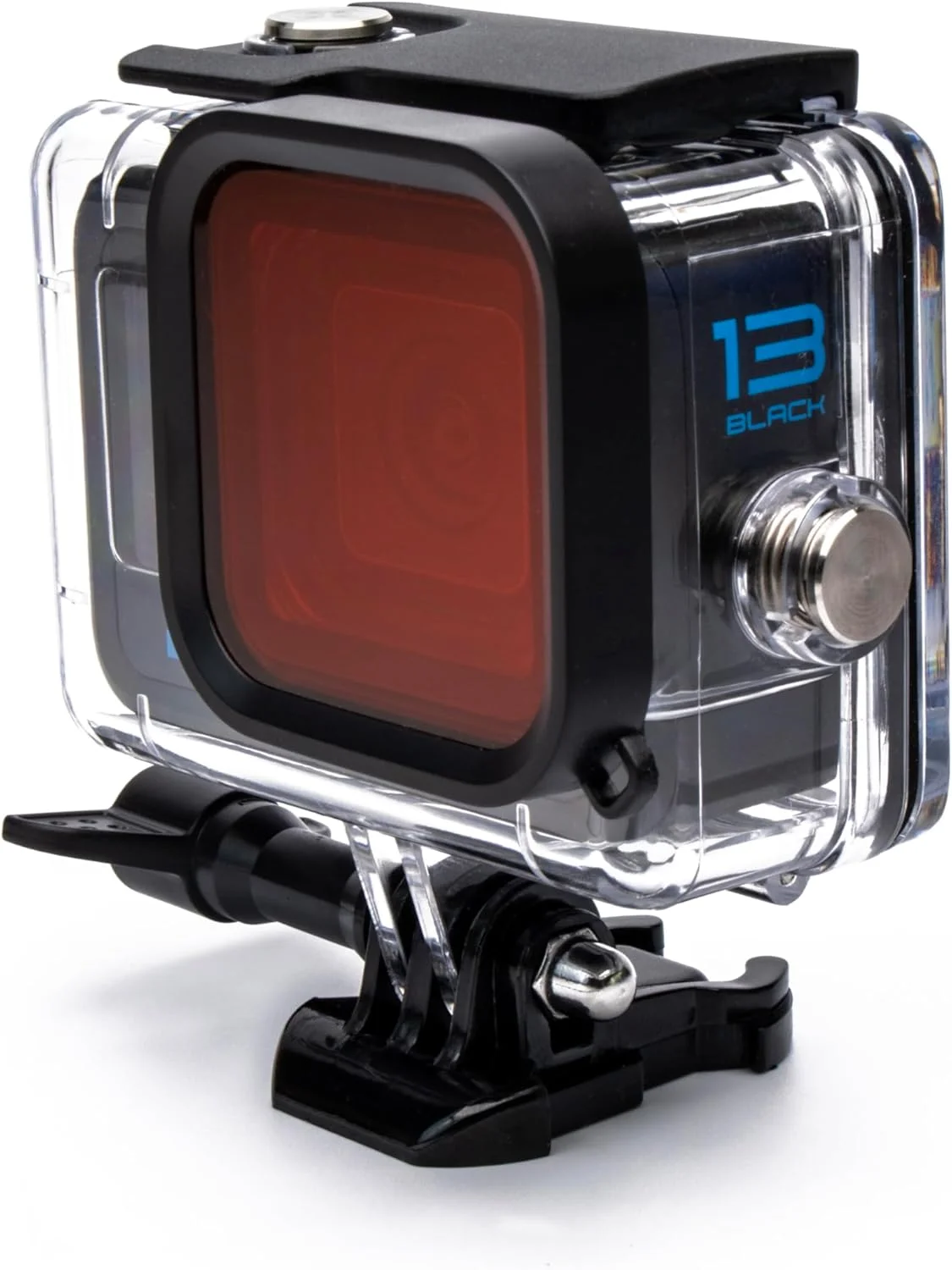 محفظه ضد آب دوربین رفلکس تا عمق 60 متری با براکت و فیلتر غواصی برای گو پرو هیرو 9-13 - بدنه شفاف محفظه ضد آب دوربین رفلکس تا عمق 60 متری با براکت و فیلتر غواصی برای گو پرو هیرو 9-13 - بدنه شفاف