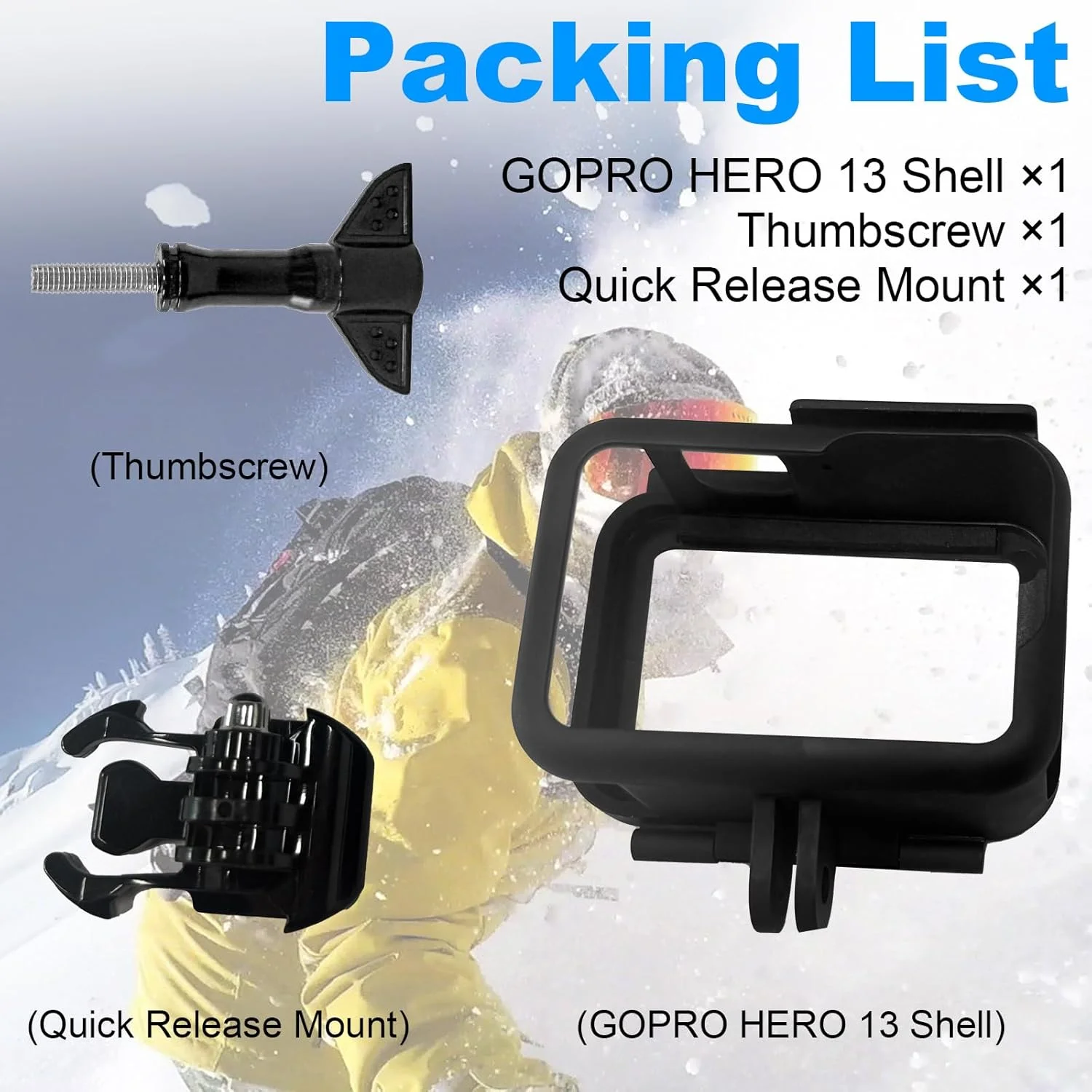 کیت لوازم جانبی محافظ قاب برای GoPro Hero 13/12/11/10/9، محافظ قاب سخت بادوام، قاب محکم کیت لوازم جانبی محافظ قاب برای GoPro Hero 13/12/11/10/9، محافظ قاب سخت بادوام، قاب محکم