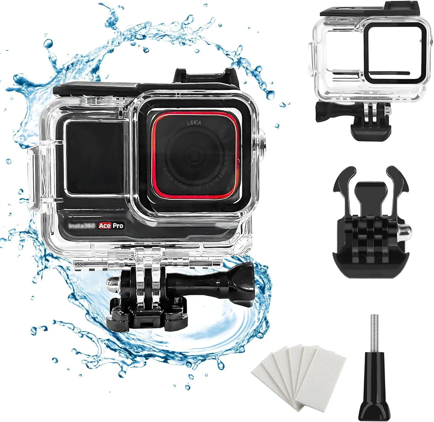 محفظه ضد آب PCTC 60 متری برای Insta360 Ace Pro، لوازم جانبی برای محفظه ضد آب Insta 360 Ace Pro، محافظ زیر آب با لوازم جانبی براکت محفظه ضد آب PCTC 60 متری برای Insta360 Ace Pro، لوازم جانبی برای محفظه ضد آب Insta 360 Ace Pro، محافظ زیر آب با لوازم جانبی براکت