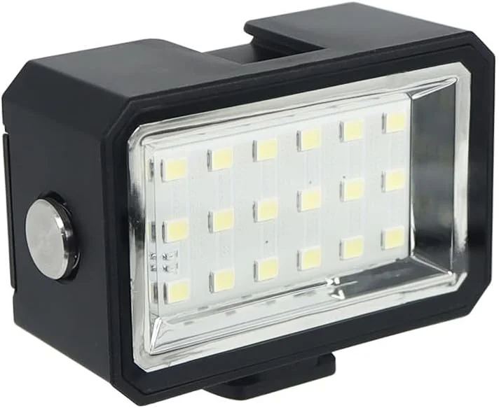 چراغ غواصی، چراغ ویدئویی LED با 3 سطح نور قابل تنظیم، چراغ پرکننده غواصی ضد آب تا عمق 40 متری با پایه کفشک سرد، چراغ قوه زیر آب برای دوربین های اکشن