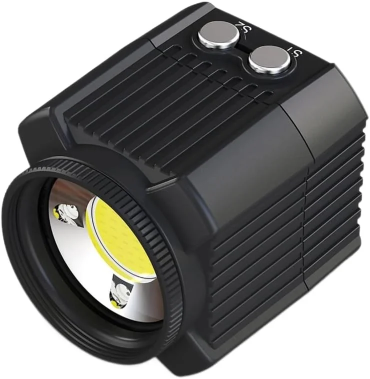 چراغ غوطه وری مخلوط آلومینیومی دائمی با 5 حالت دمای رنگ، ضد آب تا عمق 60 متر، LED قابل شارژ متراکم برای دوربین های اکشن