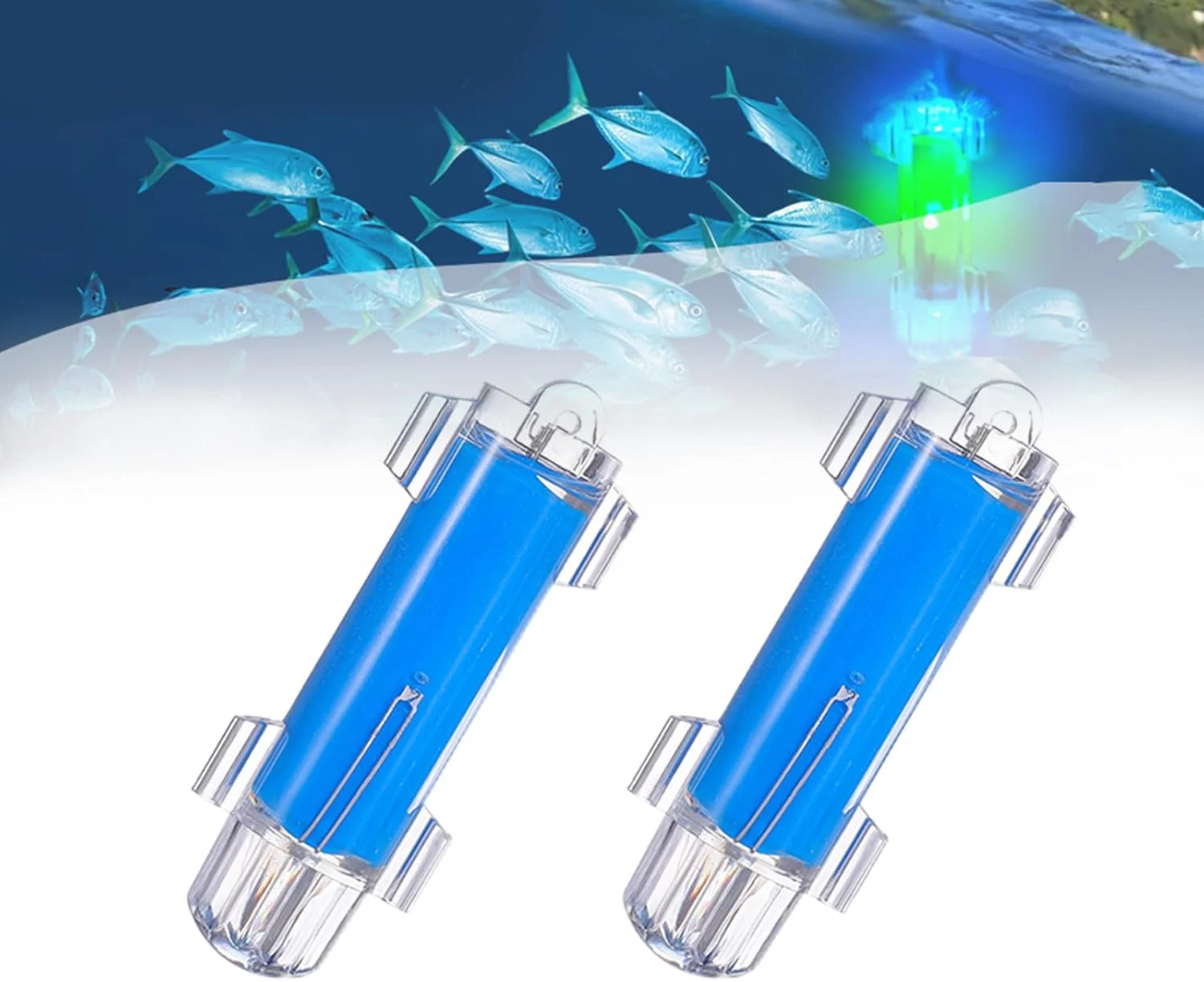 چراغ ماهیگیری LED زیر آب، 2 عدد چراغ LED جاذب ماهی، ضد آب IP68، چراغ طعمه جذاب چشمک زن، طول عمر +4000 ساعت چراغ ماهیگیری LED زیر آب، 2 عدد چراغ LED جاذب ماهی، ضد آب IP68، چراغ طعمه جذاب چشمک زن، طول عمر +4000 ساعت