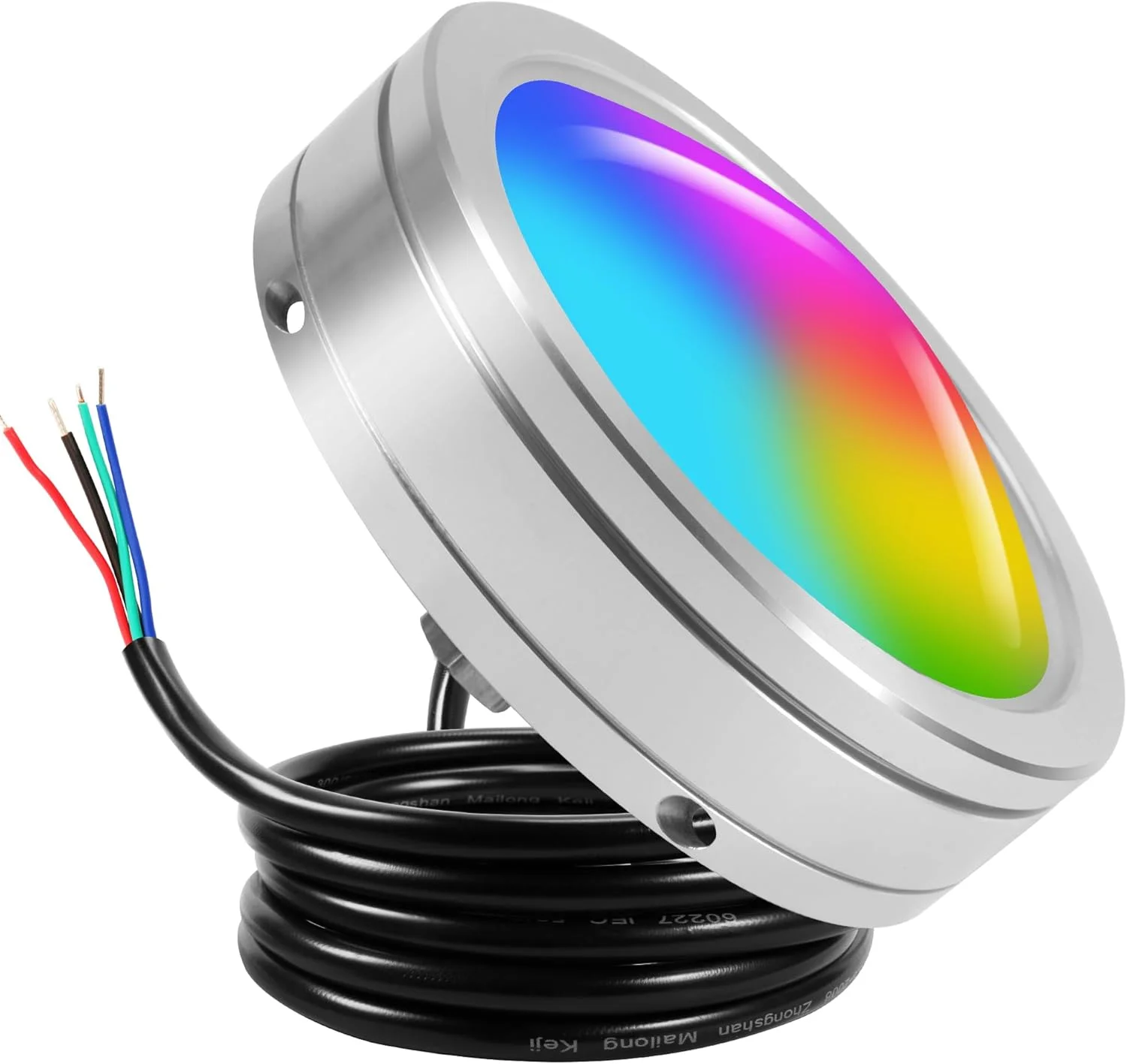 چراغ تخلیه قایق Goldlife، چراغ زیرآبی قایق 8000LM، استاندارد 1/2 اینچ IP68 RGB 4.5 اینچ 24LED 80W نورپردازی درخشان زیر آب در عرض چند دقیقه! چراغ های LED چند رنگ دریایی