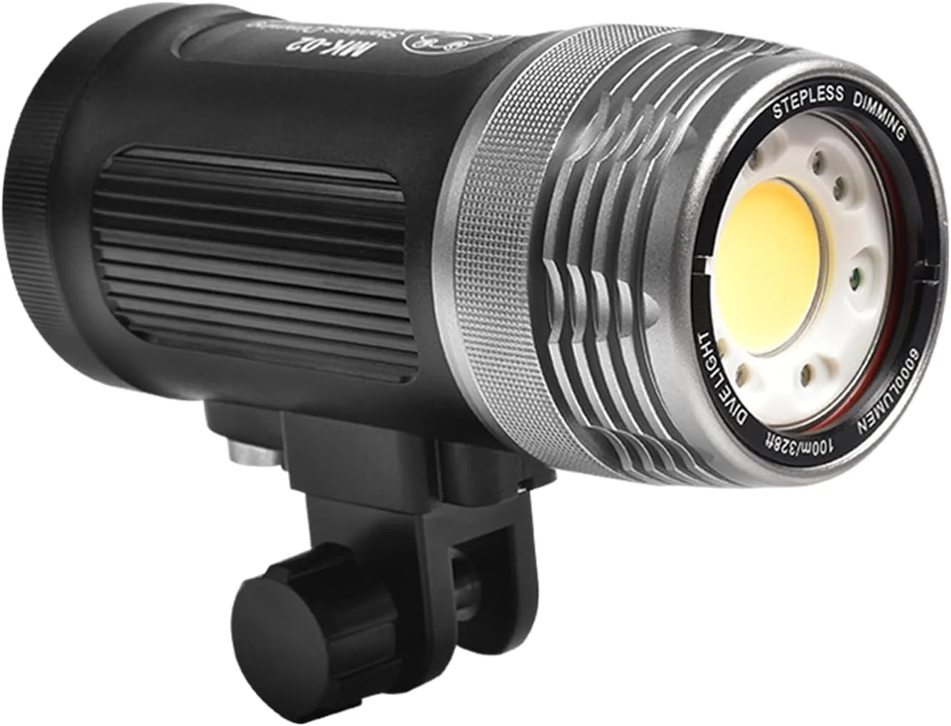 چراغ غواصی MK-02 برای عکاسی زیر آب، چراغ های غواصی شارژی 6000 لومن، چراغ ویدیویی زیر آب IPX8، چراغ ویدیویی زیر آب 100 متری ضد آب برای غواصی شبانه (MK-02)