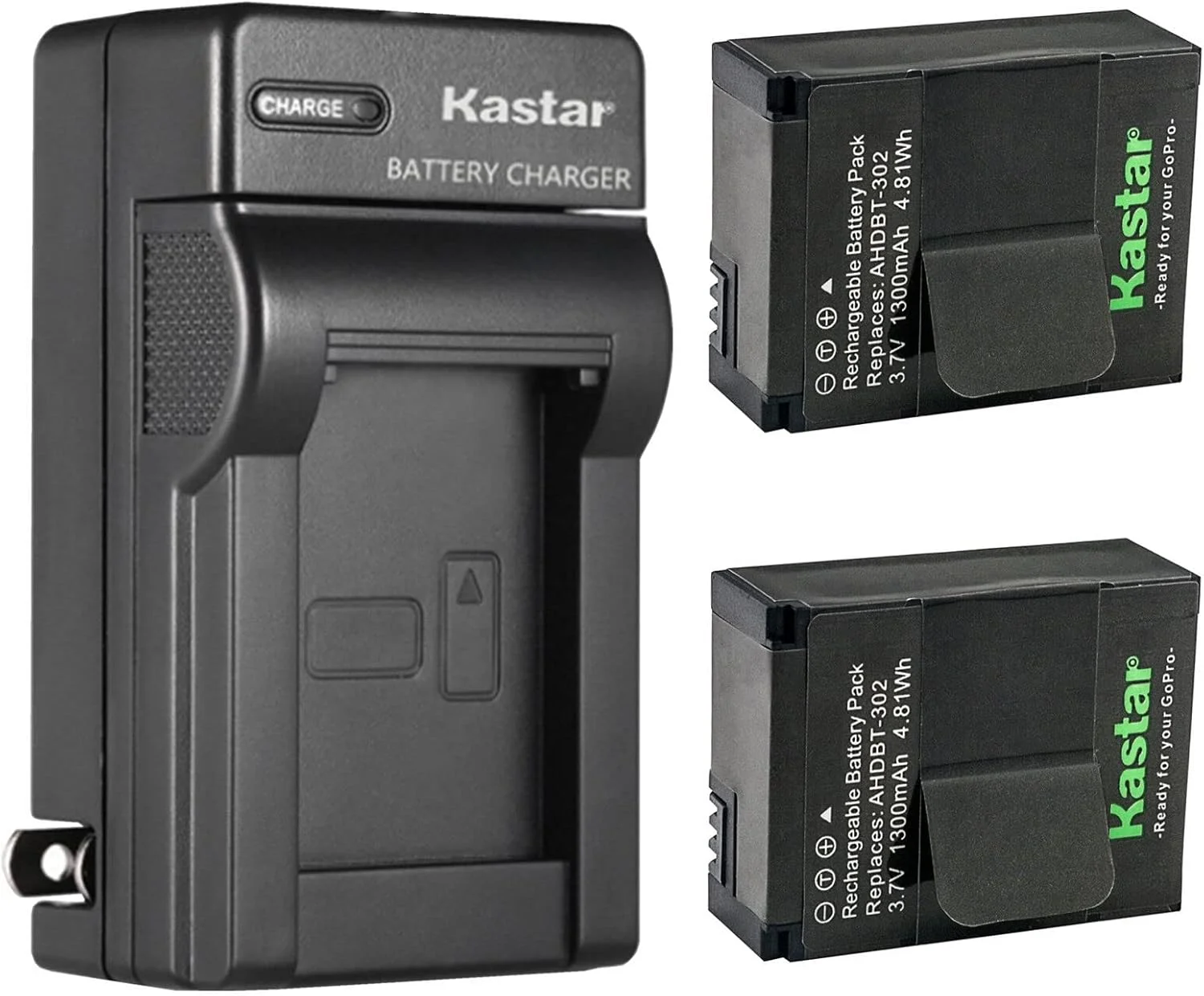 بسته 2 عددی باتری کاستار و شارژر دیواری AC جایگزین برای چراغ غواصی Suptig، چراغ ویدئویی LED ضد آب با قابلیت تنظیم نور بالا، چراغ ویدئویی LED ضد آب Suptig XShot با قابلیت تنظیم نور (45 متر)