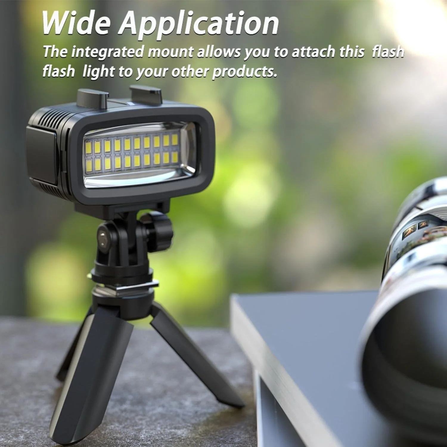 چراغ LED دوربین IPX8 با حالتهای قابل تنظیم، 3 فیلتر، جریان مستقیم، دوربینهای اکشن، مانت کفشک سرد چراغ LED دوربین IPX8 با حالتهای قابل تنظیم، 3 فیلتر، جریان مستقیم، دوربینهای اکشن، مانت کفشک سرد