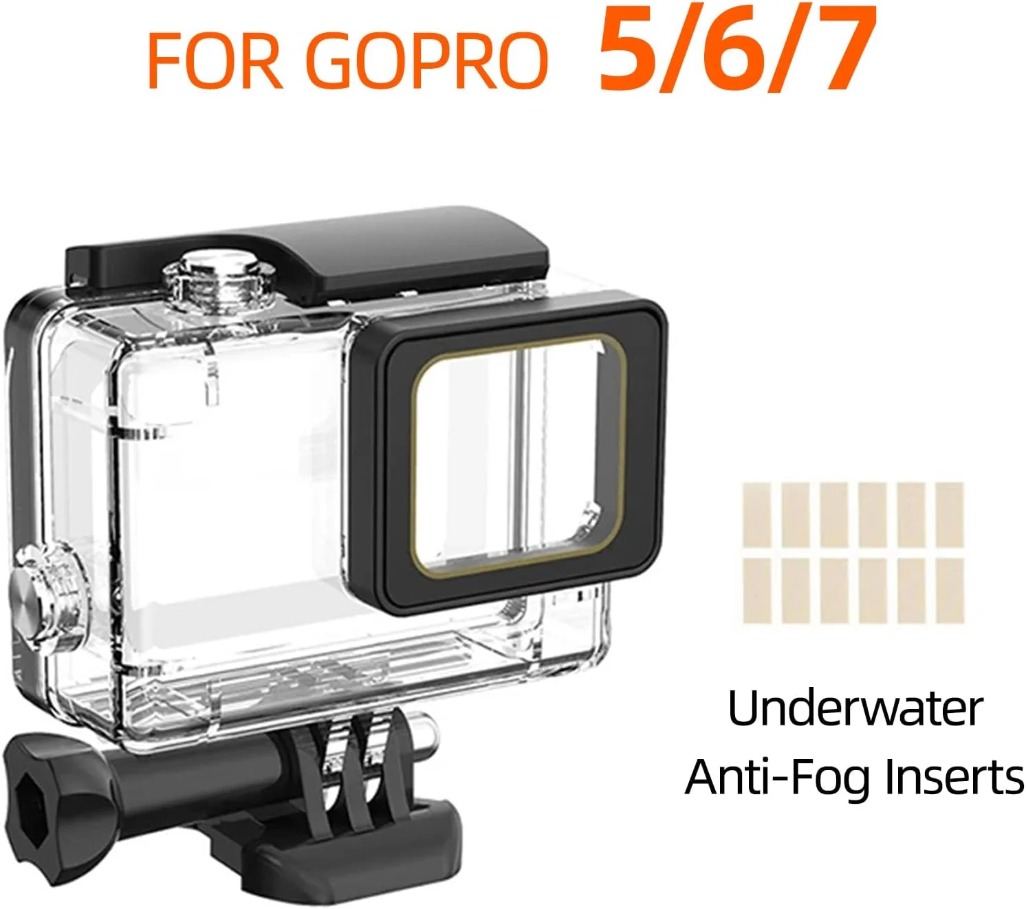 محفظه ضد آب با فیلترهای غواصی برای GoPro Hero 7/6/5 Black - محفظه زیر آبی 40 متری برای غواصی سطحی، غواصی اسکوبا و ورزش های آبی