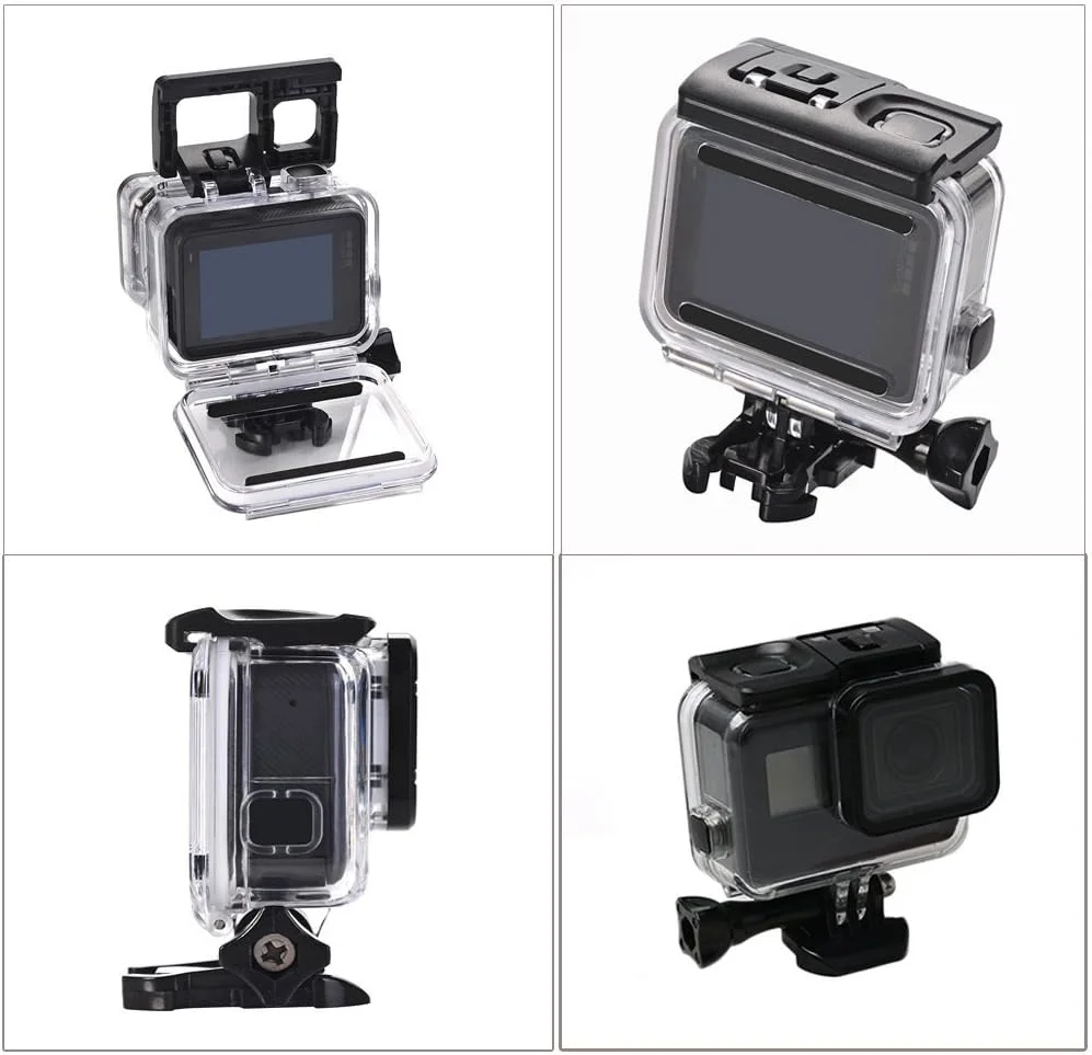 محفظه ضد آب برای Gopro Hero 7 Hero 6 Hero 5 Hero 2018 Black Accessories، محافظ با درج های ضد مه و کیت فیلتر مناسب برای عکاسی غواصی در زیر آب تا عمق 45 متر