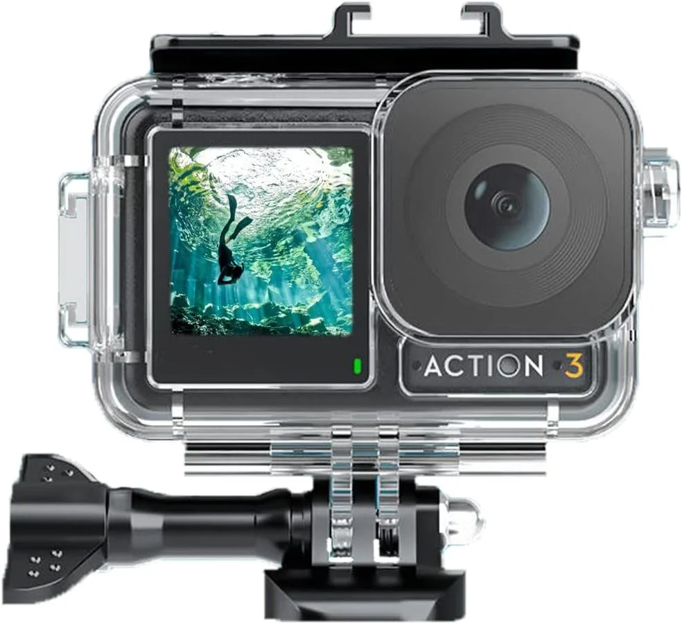 محفظه ضد آب Osmo Action 5 Pro/Action 4/Action 3، پوسته محافظ غواصی 40 متری با درج های ضد مه برای دوربین DJI Osmo Action 5 Pro/4/3 لوازم جانبی زیر آب محفظه ضد آب Osmo Action 5 Pro/Action 4/Action 3، پوسته محافظ غواصی 40 متری با درج های ضد مه برای دوربین DJI Osmo Action 5 Pro/4/3 لوازم جانبی زیر آب