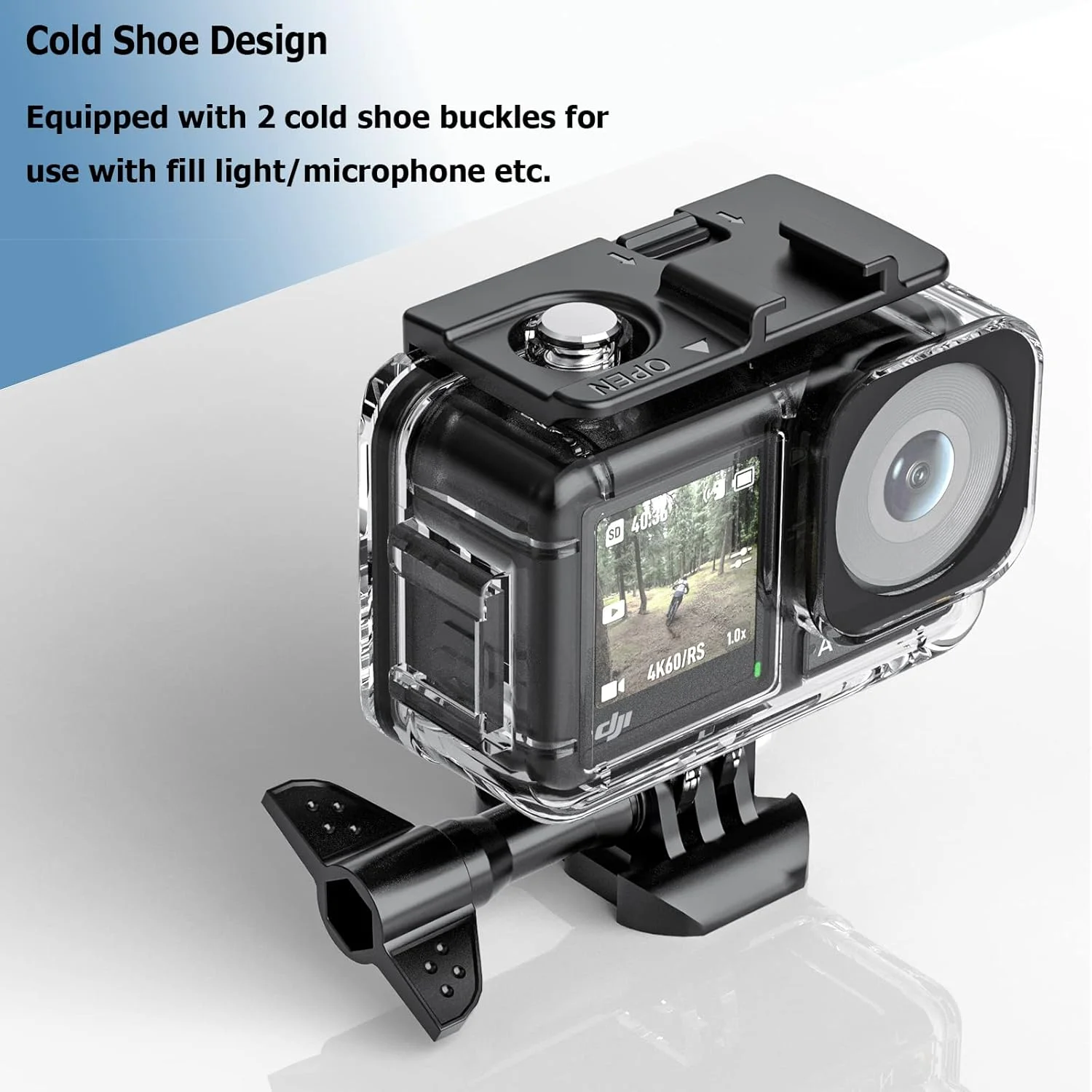 محفظه ضد آب Osmo Action 5 Pro/Action 4/Action 3، پوسته محافظ غواصی 40 متری با درج های ضد مه برای دوربین DJI Osmo Action 5 Pro/4/3 لوازم جانبی زیر آب