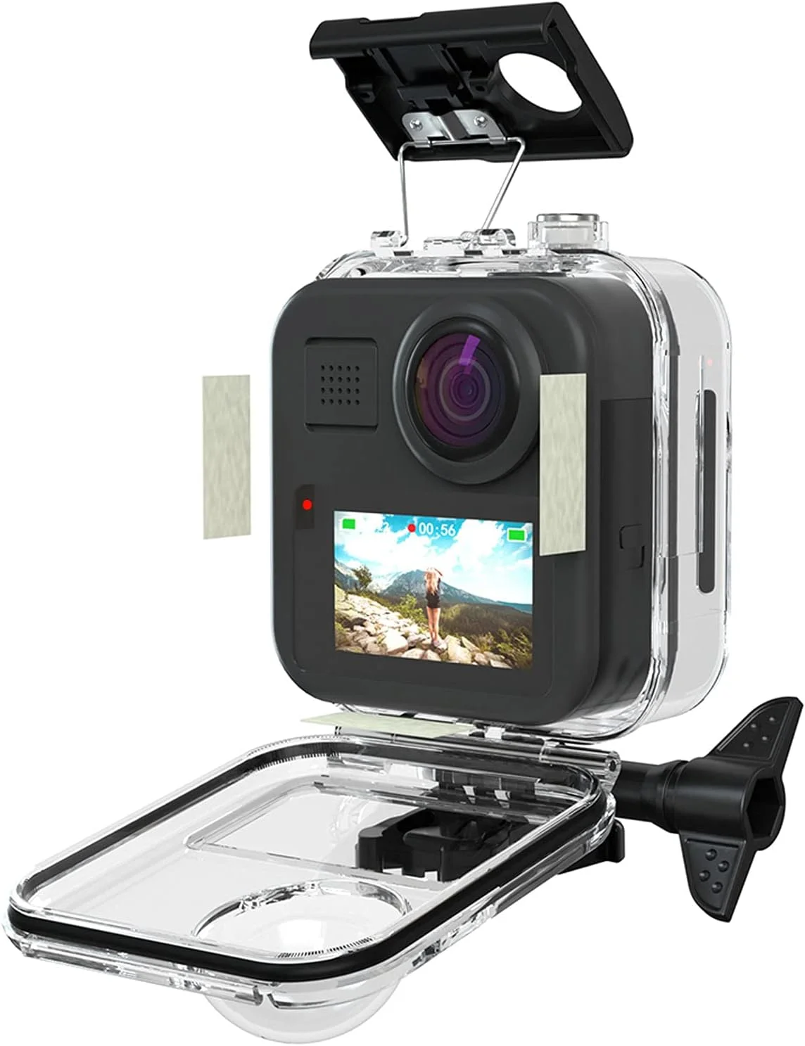 محفظه ضدآب لمسی برای محافظت از دوربین GoPro MAX 360 در غواصی، پوشش زیر آب برای لوازم جانبی دوربین Go Pro Max