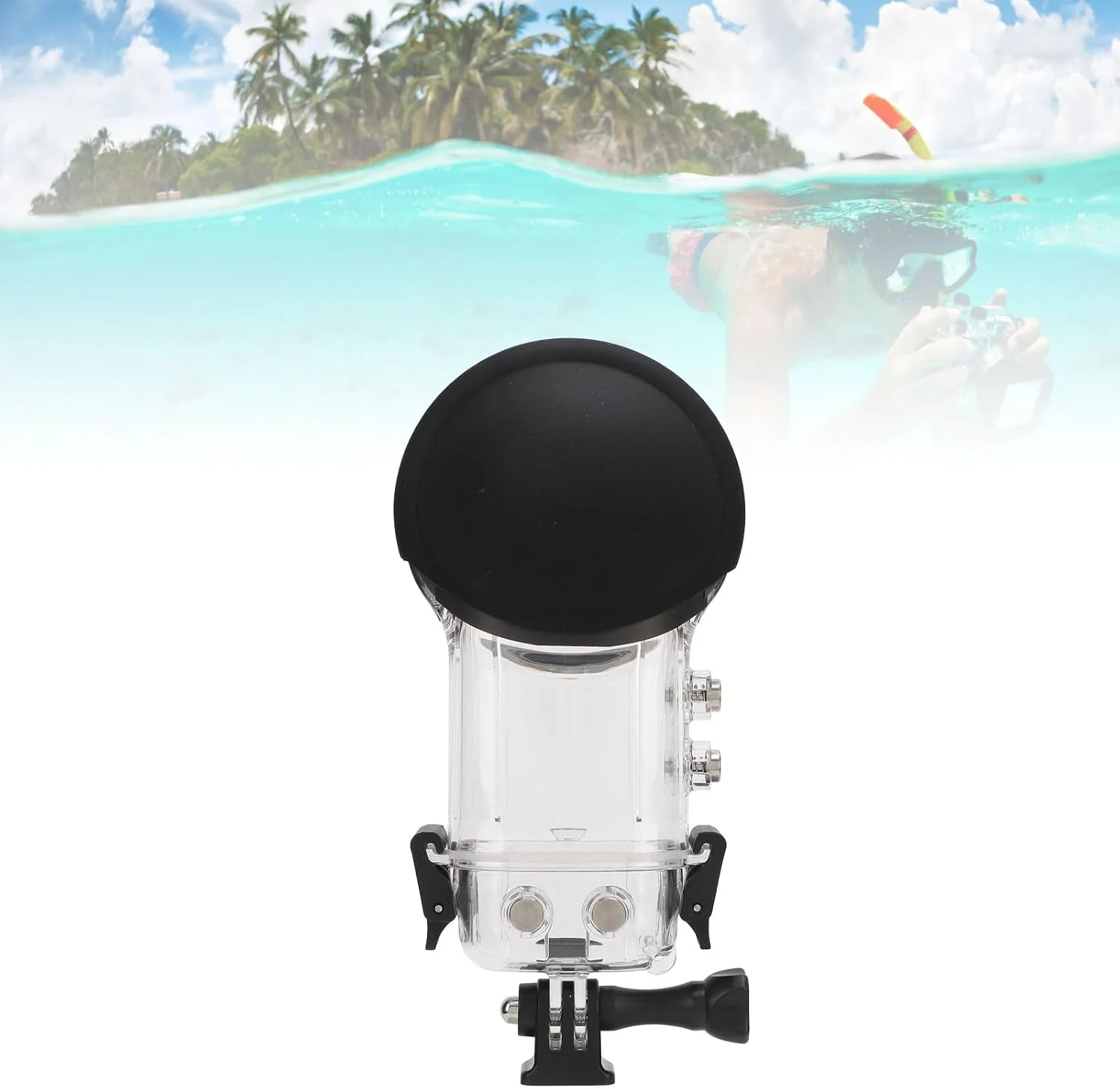 محفظه ضد آب برای دوربین اکشن X4، عمق 50 متری، قاب محافظ