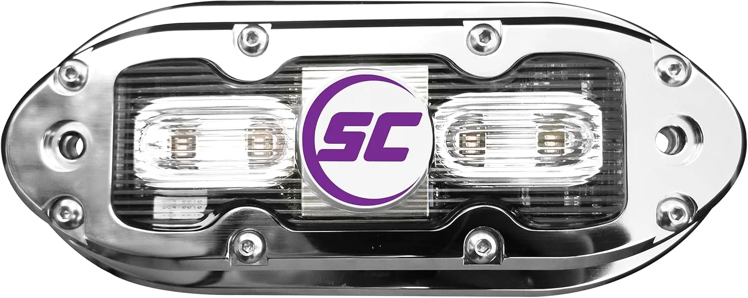 چراغ زیرآبی روکار استیل ضد زنگ سری SCM-4 Shadow-Caster، 17 وات، با سیم 20 فوتی