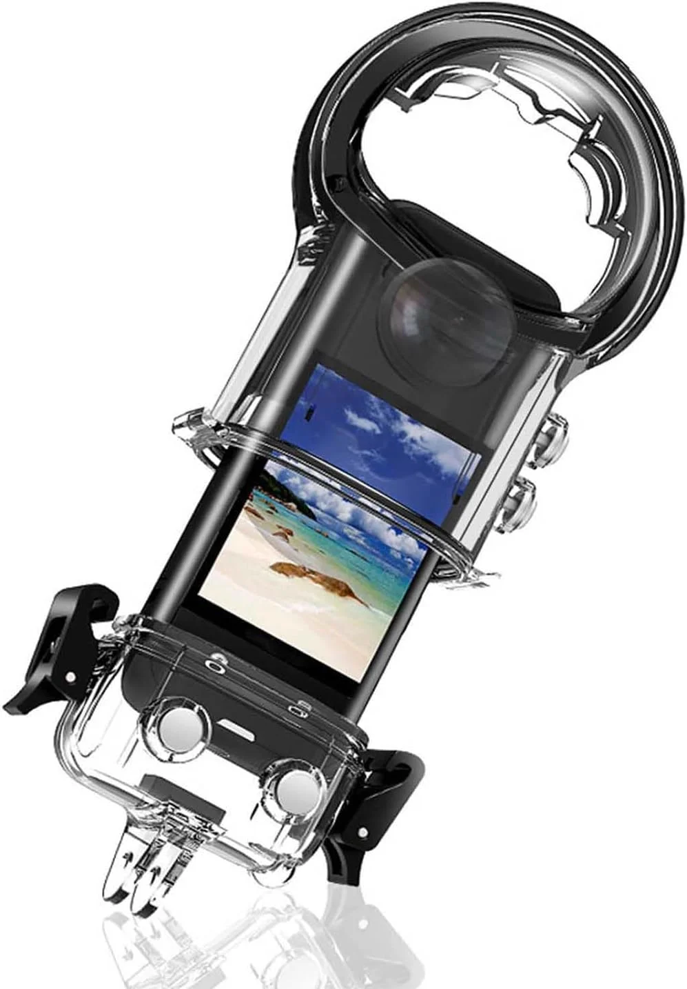 محفظه ضد آب برای دوربین پانورامای Insta360 X5، محفظه زیر آبی 40 متری برای غواصی، لوازم جانبی دوربین Insta360 X5 به همراه درپوش لنز و آداپتور