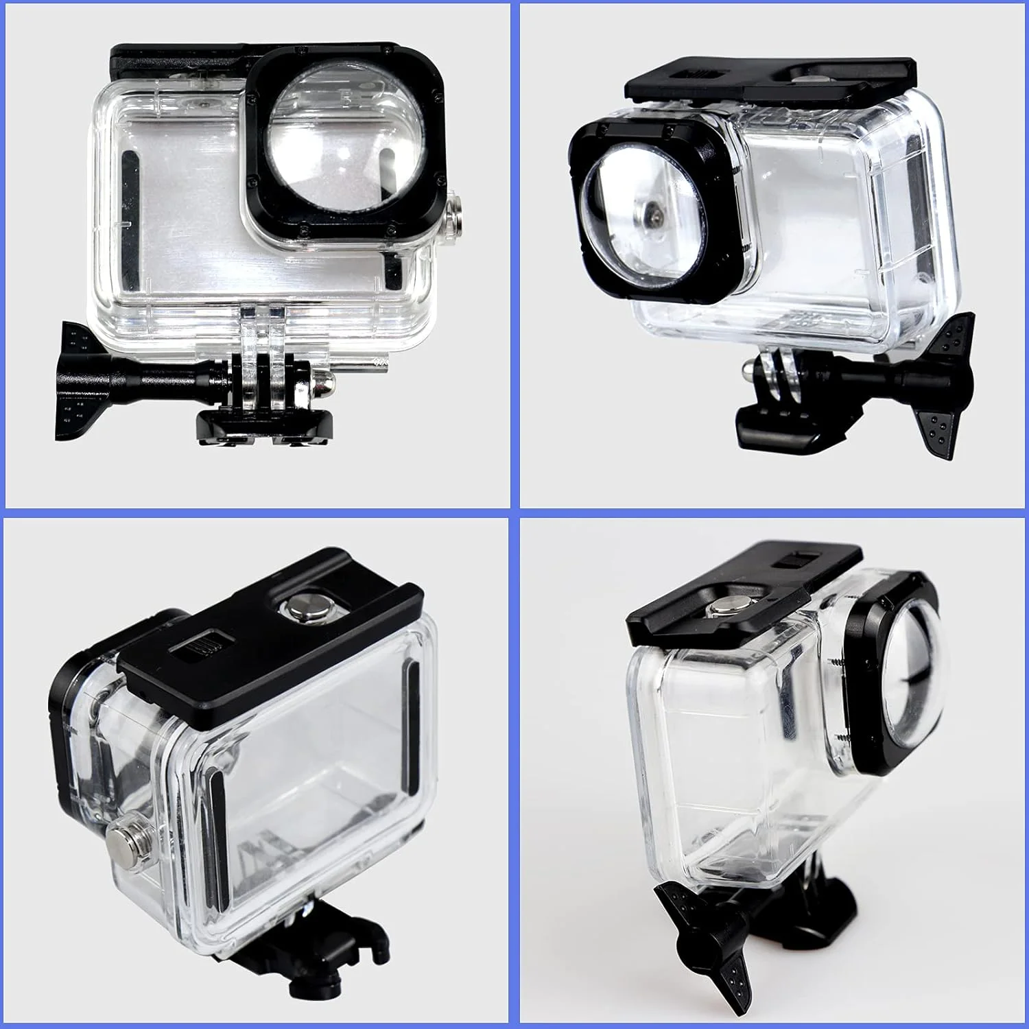 محفظه ضد آب برای GoPro Hero11 10 9 Max Lens Mod، قاب محافظ غواصی زیر آب تا عمق 40 متر به همراه لوازم جانبی براکت محفظه ضد آب برای GoPro Hero11 10 9 Max Lens Mod، قاب محافظ غواصی زیر آب تا عمق 40 متر به همراه لوازم جانبی براکت