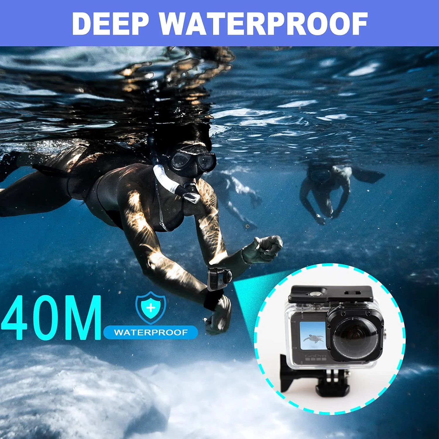 محفظه ضد آب برای GoPro Hero11 10 9 Max Lens Mod، قاب محافظ غواصی زیر آب تا عمق 40 متر به همراه لوازم جانبی براکت محفظه ضد آب برای GoPro Hero11 10 9 Max Lens Mod، قاب محافظ غواصی زیر آب تا عمق 40 متر به همراه لوازم جانبی براکت