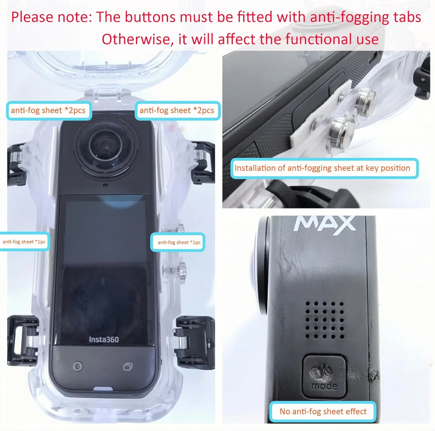 محفظه ضد آب ۱۹۷ فوتی PCTC برای Insta360 X5، لوازم جانبی برای قاب ضد آب Insta 360 X5 ONE X5، محافظ زیر آب با لوازم جانبی براکت [فقط مناسب برای X5]