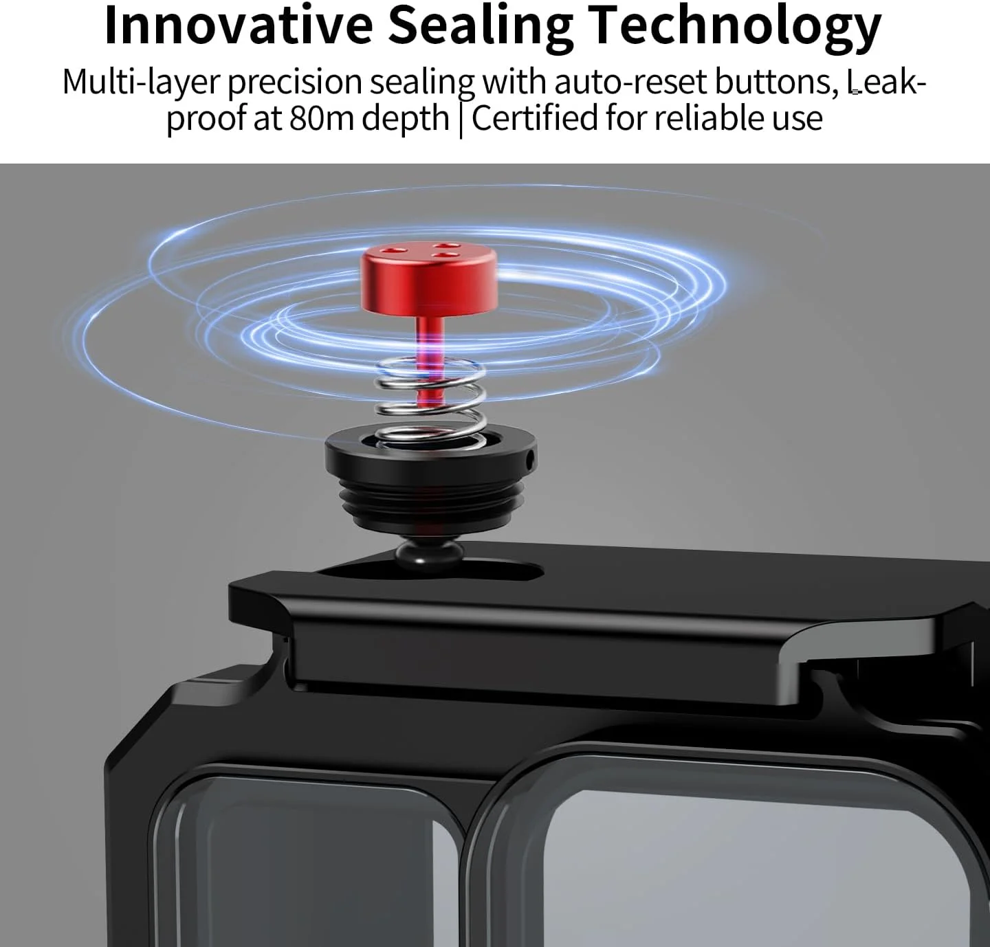 محفظه ضد آب آلومینیومی 80 متری برای Ace Pro/Ace Pro 2، قاب های غواصی دوربین با آداپتور نصب مغناطیسی، محفظه محافظ غواصی دوربین (فقط قاب غواصی)