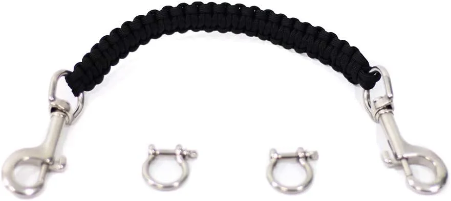 بند حمل محفظه دوربین زیر آب N+A، طناب چتر نجات با درجه نظامی، دسته نرم ضد آب با 2 عدد قلاب چرخشی استیل ضد زنگ 316