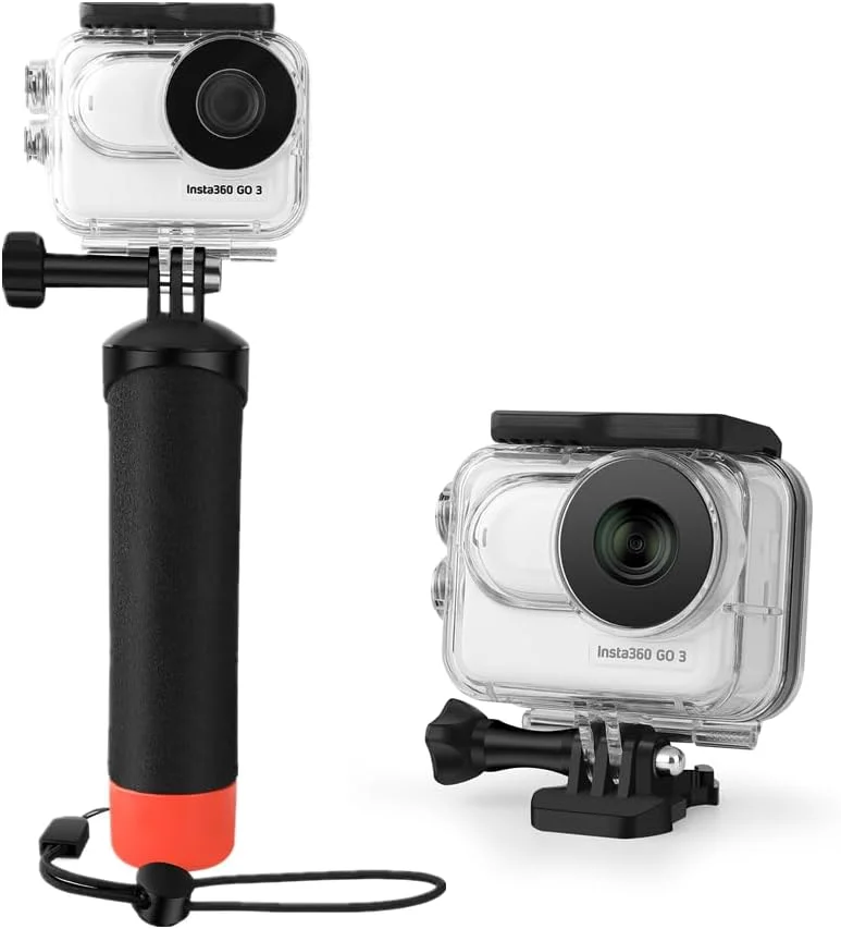 محفظه ضد آب و دسته شناور سازگار با Insta360 GO 3، محافظ زیر آب با لوازم جانبی براکت
