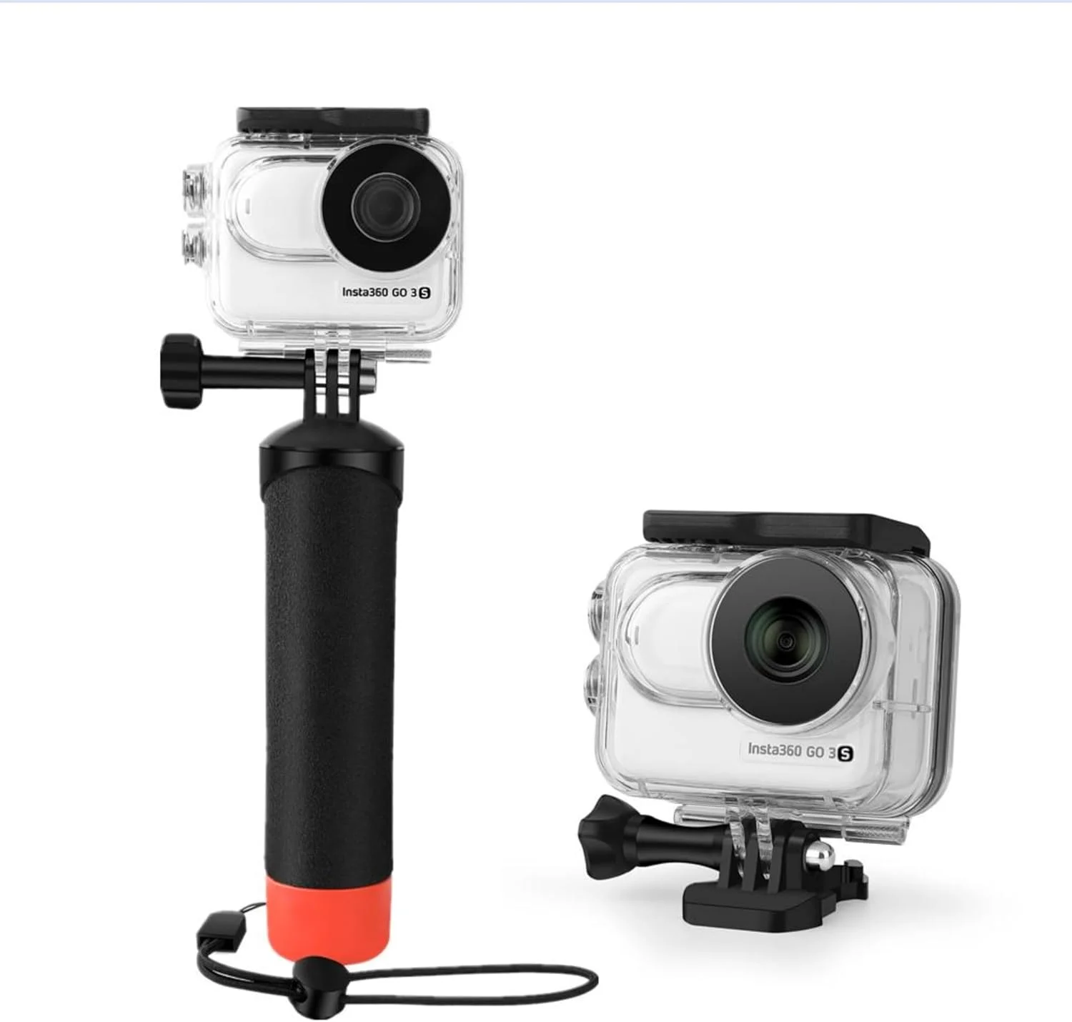 محفظه ضد آب و دسته شناور سازگار با Insta360 GO 3S، محافظ زیر آب با لوازم جانبی براکت محفظه ضد آب و دسته شناور سازگار با Insta360 GO 3S، محافظ زیر آب با لوازم جانبی براکت