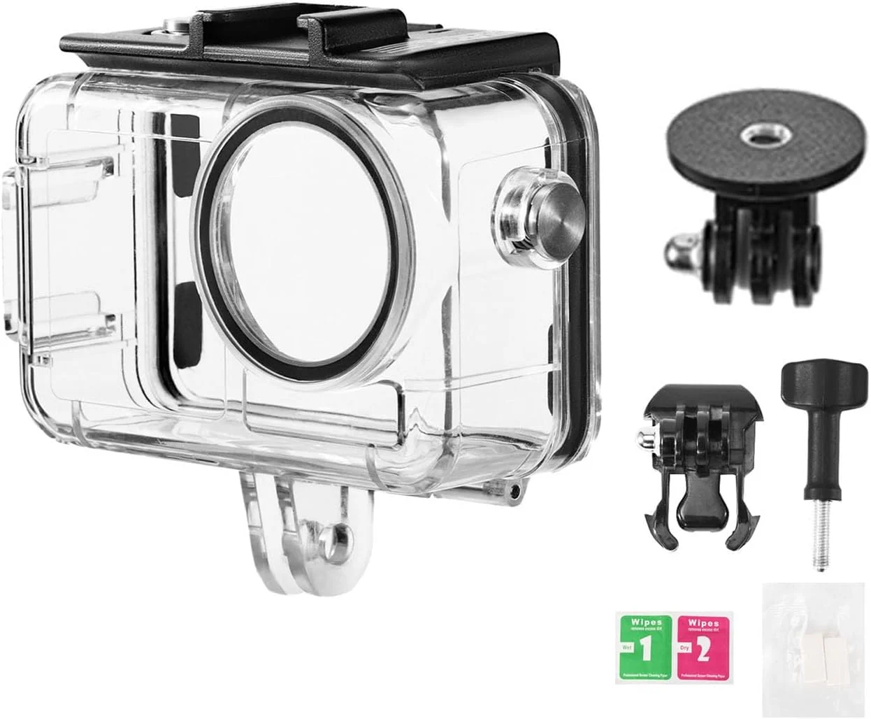 محفظه ضد آب LICHIFIT 40M/131FT برای دوربین های ورزشی DJI Action 5 PRO / 4/3، محفظه محافظ زیر آب با رابط های توسعه چندگانه