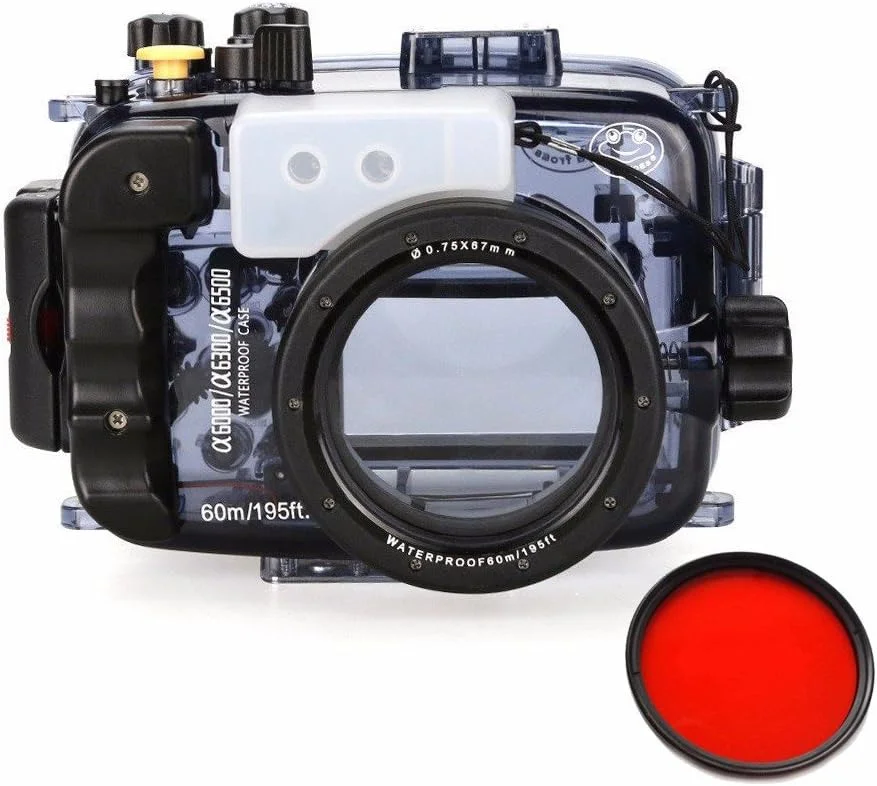 محفظه ضد آب زیر آب Seafrogs برای Sony A6000 A6300 A6500 با لنز 16-50 میلیمتری، عمق 40 متر محفظه ضد آب زیر آب Seafrogs برای Sony A6000 A6300 A6500 با لنز 16-50 میلیمتری، عمق 40 متر