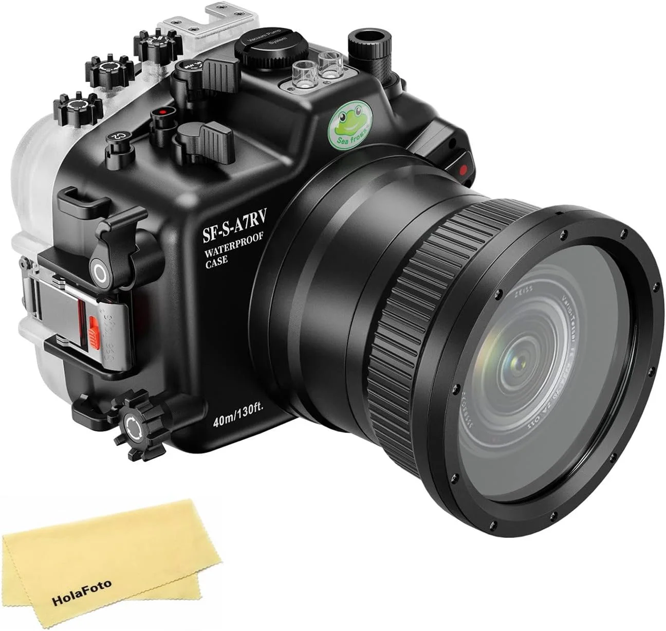 محفظه زیرآبی سی فراگز برای دوربین سونی A7R V Sony a7r5 [40M/130FT] ضد آب برای دوربین سونی آلفا 7R IV + لنزهای FE 28-70mm F3.5-5.6, FE 16-35mm F4 ZA OSS
