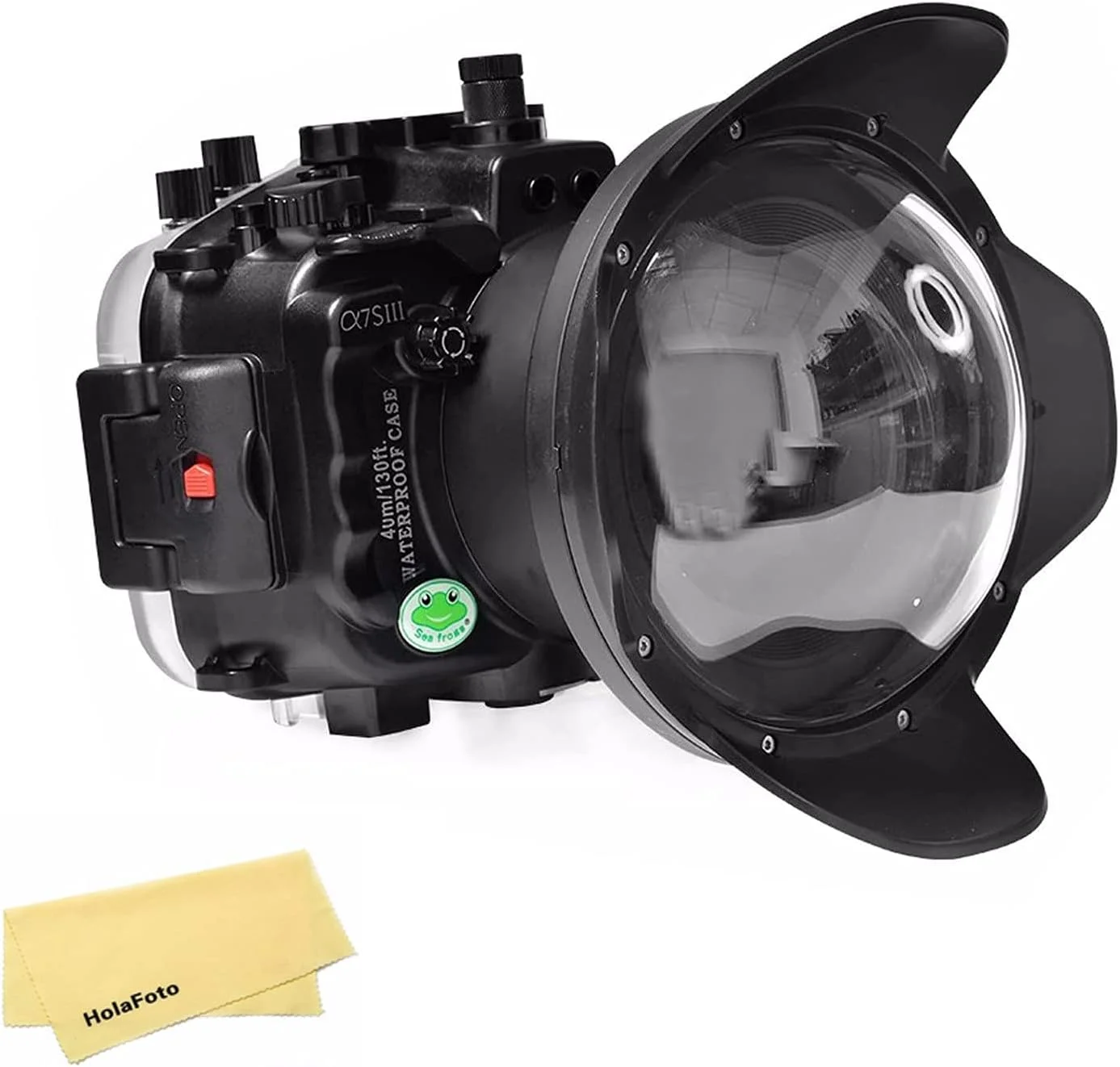 محفظه زیرآبی Seafrogs برای Sony A7S III + کیت پورت گنبدی WA005F 6 اینچی، قاب ضد آب 40 متری برای Sony A7SIII A7S3 Alpha 7S III+FE16-35mm F2.8, FE 28-70mm F3.5-5.6, 24-70mm F/4