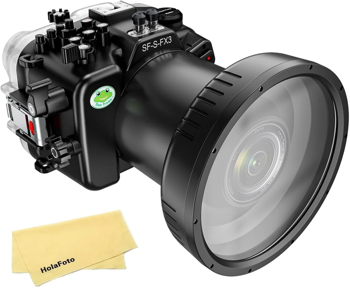 محفظه ضد آب Seafrogs برای Sony FX3 I FX30، [40M/130FT] مناسب غواصی برای Sony ILME-FX3 I FX30 +24-70 mm F2.8 GM, FE 16-35mm F2.8 GM، برای Sigma 24-70mm F2.8