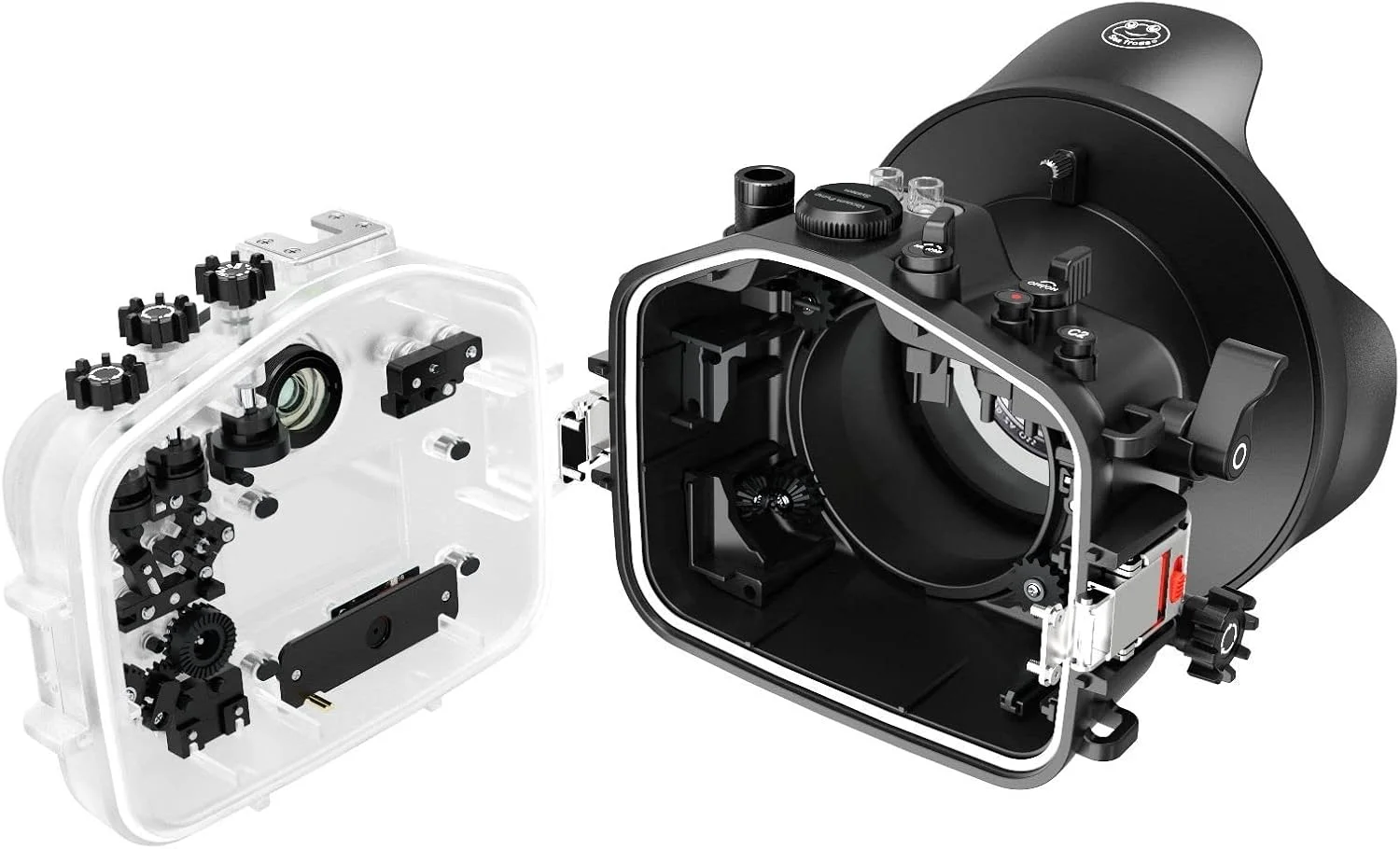 محفظه زیرآبی Seafrogs برای Sony A7M4 A7 Iv + کیت پورت گنبدی 6 اینچی Wa005-F [40M/130Ft] قاب ضد آب برای Sony Alpha7 Iv (Ilce-7M4) + لنزهای 16-35Mm F4، 16-35Mm F2.8 Gm، 12-24Mm F4G