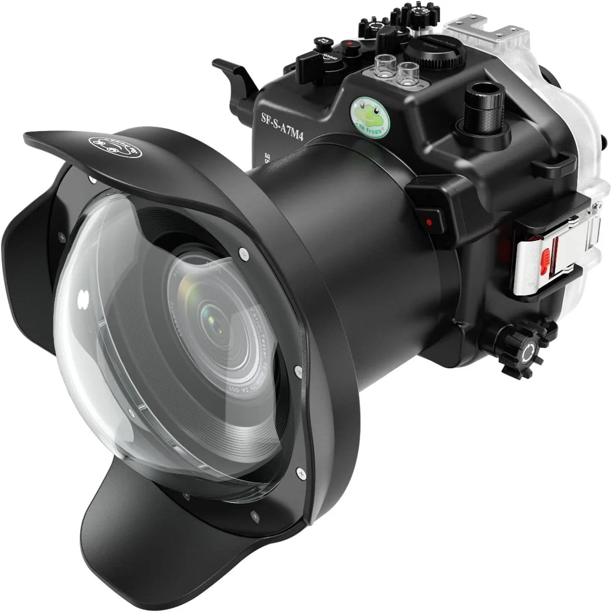 محفظه زیرآبی سی فراگز برای سونی A7M4 A7 IV + کیت پورت دام 6 اینچی WA005-A [40M/130FT] ضد آب برای سونی Alpha7 IV (ILCE-7M4 a74) + لنزهای 28-70mm F3.5-5.6، 24-70mm F2.8 GM