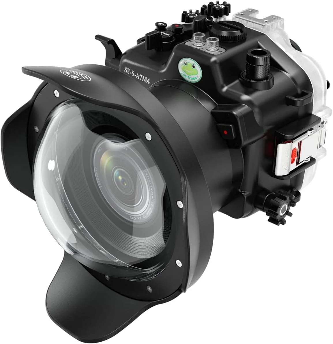 محفظه زیرآبی Seafrogs برای Sony A7M4 A7 Iv + کیت پورت گنبدی 6 اینچی Wa005-F [40M/130Ft] قاب ضد آب برای Sony Alpha7 Iv (Ilce-7M4) + لنزهای 16-35Mm F4، 16-35Mm F2.8 Gm، 12-24Mm F4G