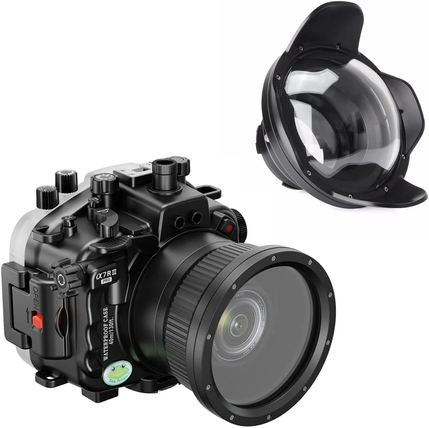 محفظه زیرآبی Seafrogs برای Sony A7 III A7R III + کیت پورت Dome WA005F (+ پورت استاندارد)، سازگار با Sony a7m3 a7r3 با لنزهای 16-35mm F2.8 GM / 28-70mm F3.5-5.6 محفظه زیرآبی Seafrogs برای Sony A7 III A7R III + کیت پورت Dome WA005F (+ پورت استاندارد)، سازگار با Sony a7m3 a7r3 با لنزهای 16-35mm F2.8 GM / 28-70mm F3.5-5.6