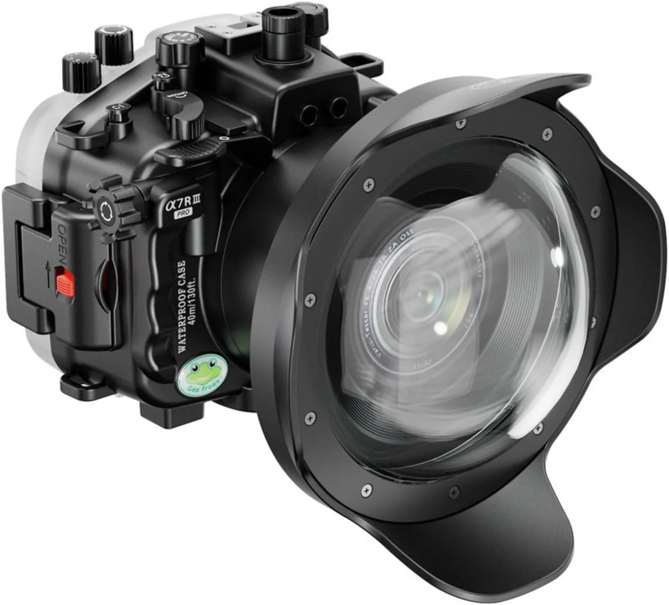 محفظه زیرآبی Seafrogs برای Sony A7 III A7R III + کیت پورت Dome WA005F (+ پورت استاندارد)، سازگار با Sony a7m3 a7r3 با لنزهای 16-35mm F2.8 GM / 28-70mm F3.5-5.6 محفظه زیرآبی Seafrogs برای Sony A7 III A7R III + کیت پورت Dome WA005F (+ پورت استاندارد)، سازگار با Sony a7m3 a7r3 با لنزهای 16-35mm F2.8 GM / 28-70mm F3.5-5.6