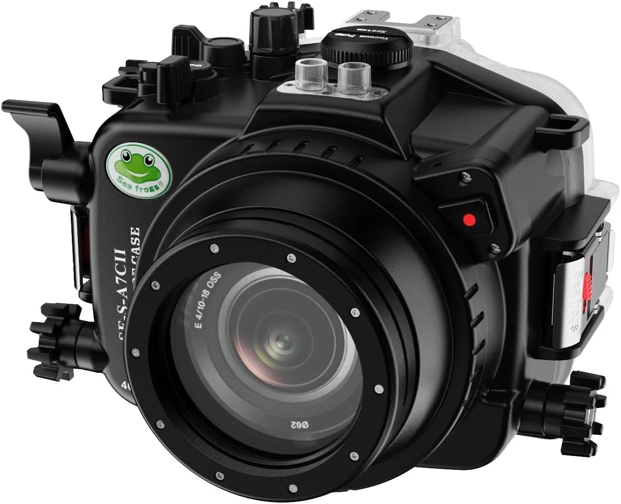 محفظه زیرآبی Seafrogs برای Sony A7C II / A7CR با پورت تخت FL28، [40M/130FT] جعبه ضد آب غواصی برای Sony Alpha 7C II A7CR با FE 28-60mm f/4-5.6 OSS