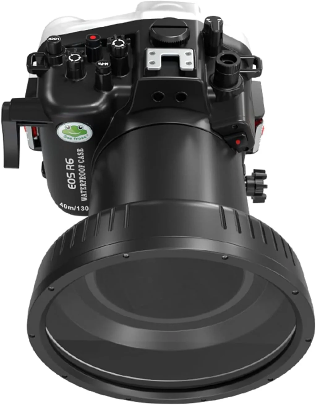 محفظه ضد آب Seafrogs برای Canon EOS R6 با پورت تخت 100 میلی‌متری سازگار با لنزهای 16-35mm، 24-105mm، 100mm و 15-35mm