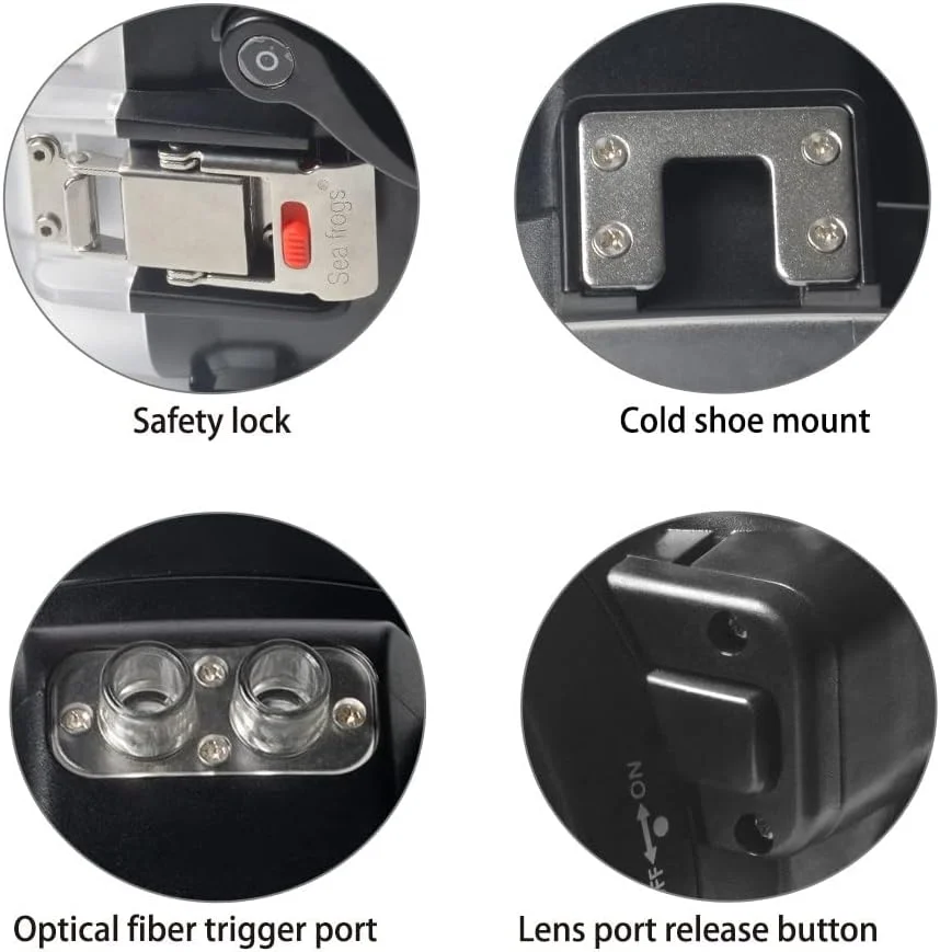 محفظه زیرآبی Seafrogs برای Sony A7C+ پورت Dome WA005F، [40M/130FT] جعبه محفظه غواصی ضد آب برای Sony Alpha 7C+16-35mm F4, 24-70mm F4, برای لنز Tamron 17-28mm F2.8