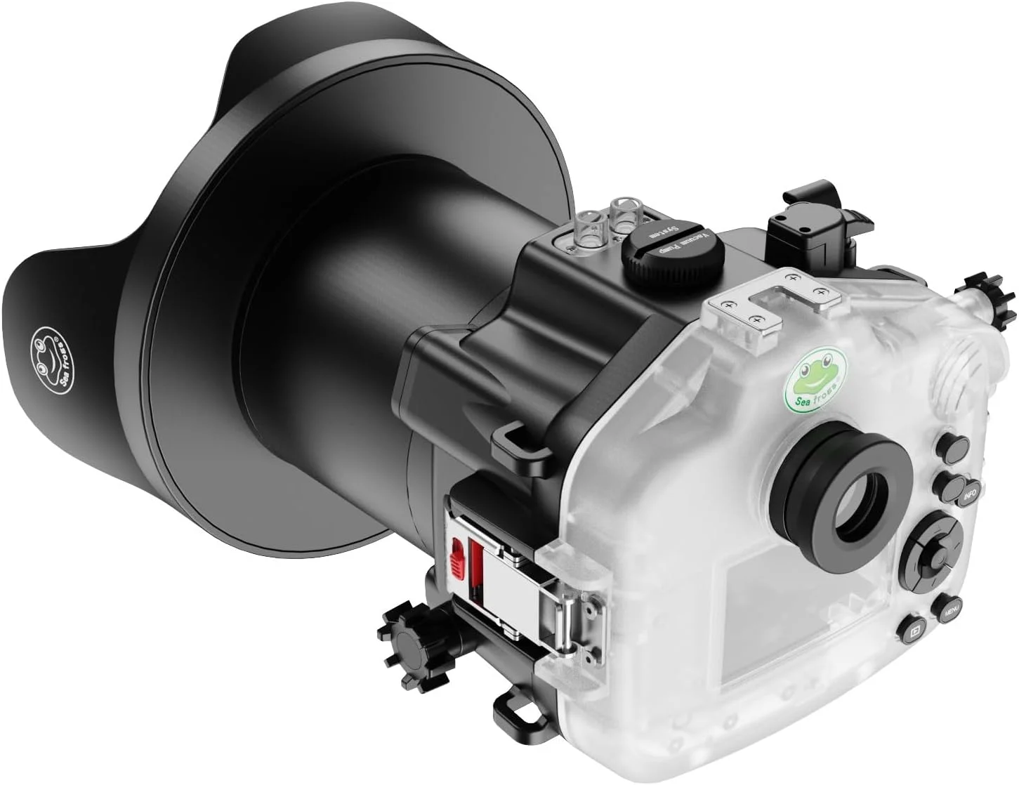 محفظه ضد آب SeaFrogs برای Canon EOS R50، جعبه ضد آب 40 متری با کیت پورت گنبدی بلند WA005A، جعبه غواصی ضد آب برای Canon R50+24-70mm f/2.8, EF 24-105mm f/4 محفظه ضد آب SeaFrogs برای Canon EOS R50، جعبه ضد آب 40 متری با کیت پورت گنبدی بلند WA005A، جعبه غواصی ضد آب برای Canon R50+24-70mm f/2.8, EF 24-105mm f/4