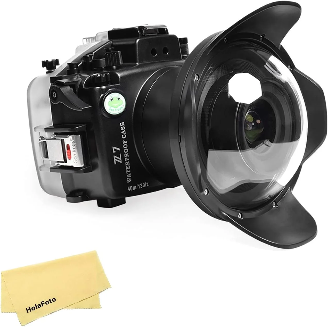 محفظه ضد آب SeaFrogs برای Nikon Z7 Z6 به همراه پورت دام 6 اینچی، عمق 40 متر برای Nikon Z6 Z7 و لنزهای NIKKOR Z 24-70mm f/4, Z 28-75mm f/2.8