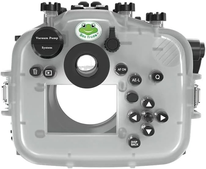 محفظه زیرآبی Seafrogs برای Fujifilm X-T4 [40M/130FT] جعبه غواصی ضد آب برای Fuji xt4 +XC16-50mm /18-55mm، دارای سنسور تشخیص نشت داخلی، درگاه سیستم خلاء