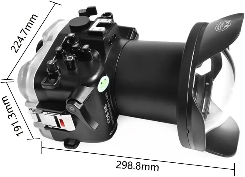 محفظه زیرآبی Seafrogs برای Canon EOS R5 + کیت پورت گنبدی WA005A 6 اینچی 40M/130FT محافظ ضد آب برای Canon R5+ لنز 24-105mm محفظه زیرآبی Seafrogs برای Canon EOS R5 + کیت پورت گنبدی WA005A 6 اینچی 40M/130FT محافظ ضد آب برای Canon R5+ لنز 24-105mm