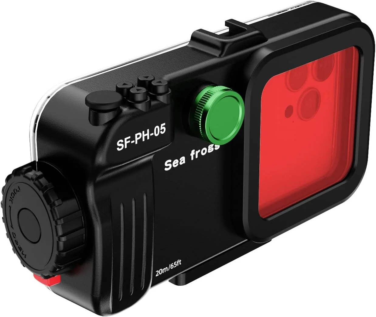 محفظه ضد آب گوشی SeaFrogs SF-PH-05 با عمق 20 متر و فیلتر قرمز - پنجره لنز بزرگ 68 میلی متری، بدون نیاز به برنامه | سازگار با آیفون/اندروید/HarmonyOS محفظه ضد آب گوشی SeaFrogs SF-PH-05 با عمق 20 متر و فیلتر قرمز - پنجره لنز بزرگ 68 میلی متری، بدون نیاز به برنامه | سازگار با آیفون/اندروید/HarmonyOS