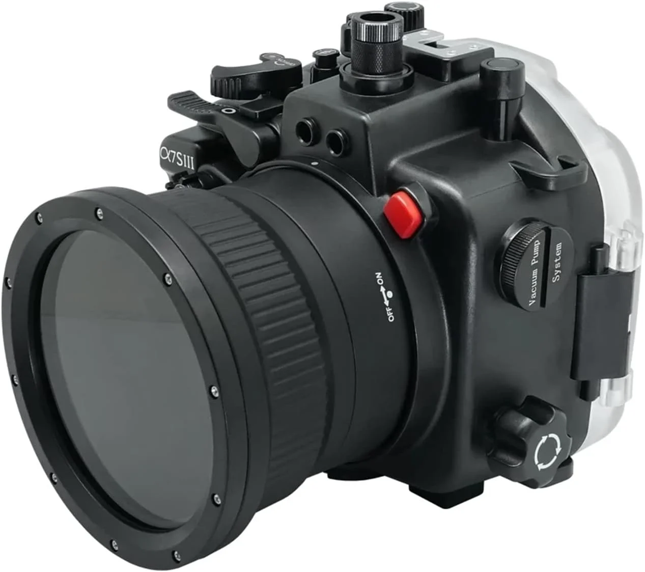 محفظه ضد آب حرفه ای SeaFrogs برای Sony A7S III [40m/130fit] کیس زیر آب برای Sony A7SIII A7S3 A7 SIII Alpha 7S III+28-70mm F3.5-5.6, 16-35mm F/4