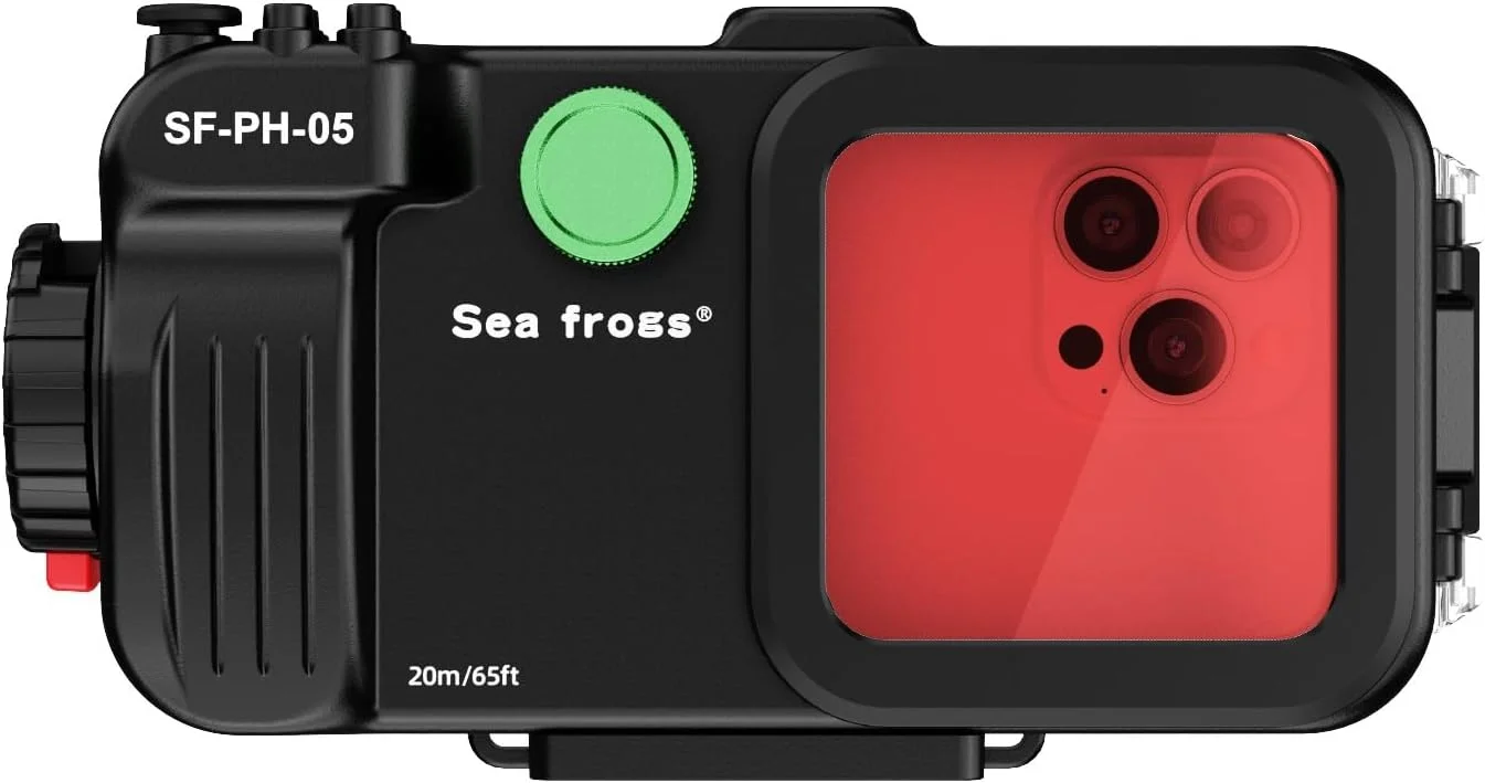 محفظه ضد آب گوشی SeaFrogs SF-PH-05 با عمق 20 متر و فیلتر قرمز - پنجره لنز بزرگ 68 میلی متری، بدون نیاز به برنامه | سازگار با آیفون/اندروید/HarmonyOS محفظه ضد آب گوشی SeaFrogs SF-PH-05 با عمق 20 متر و فیلتر قرمز - پنجره لنز بزرگ 68 میلی متری، بدون نیاز به برنامه | سازگار با آیفون/اندروید/HarmonyOS