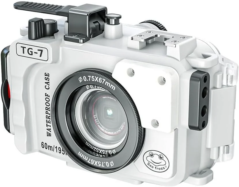 محفظه ضد آب دوربین SeaFrogs Tough TG7 [60m/195ft] برای غواصی و عکاسی زیر آب - سفید