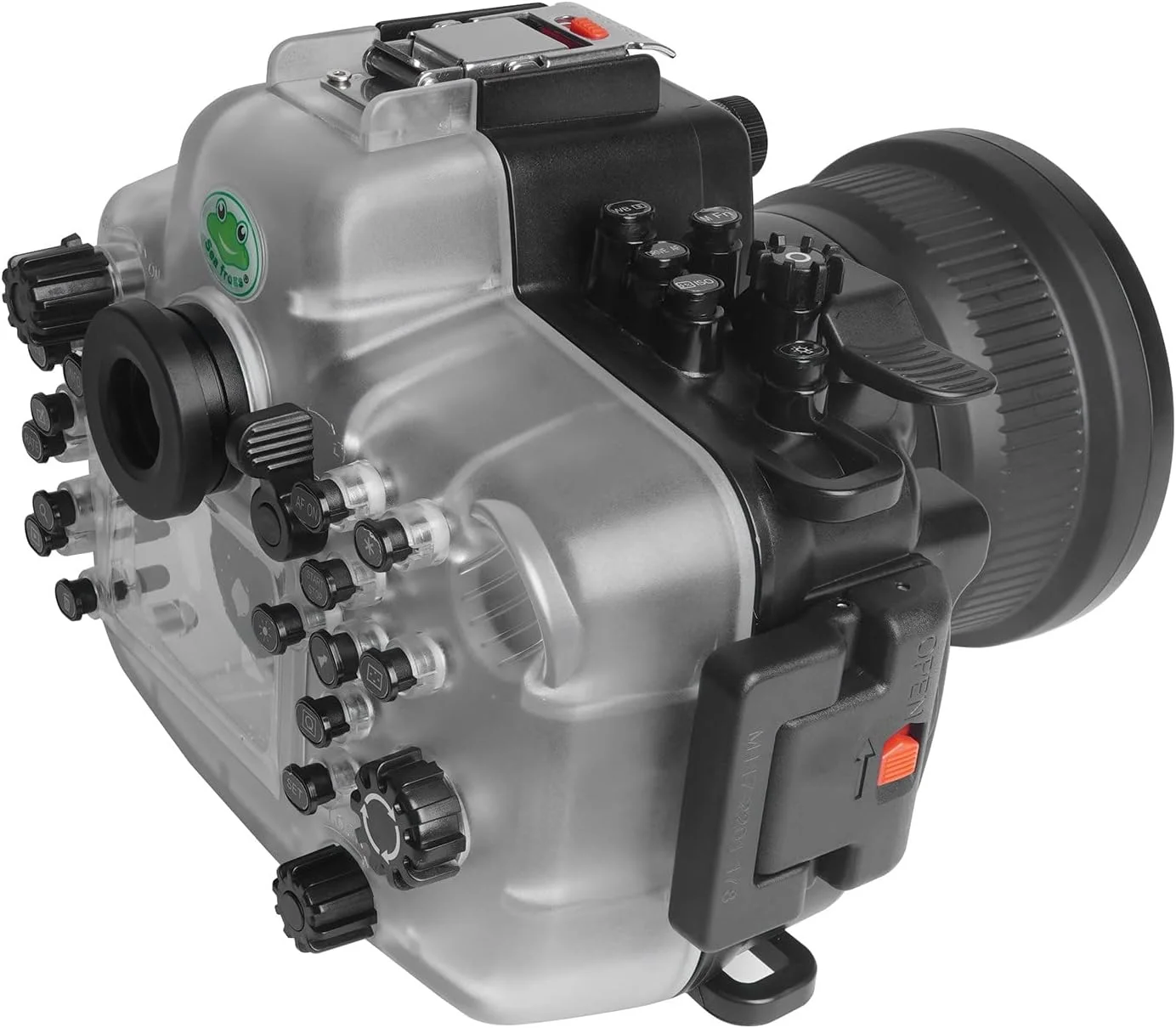 محفظه ضد آب Seafrogs برای Canon EOS 5D Mark III 5D Mark IV + کیت پورت Dome WA005A حرفه ای [40M/130FT] مناسب برای غواصی برای Canon Eosi 5D3 5D4 با لنز EF 24-105mm f/4L