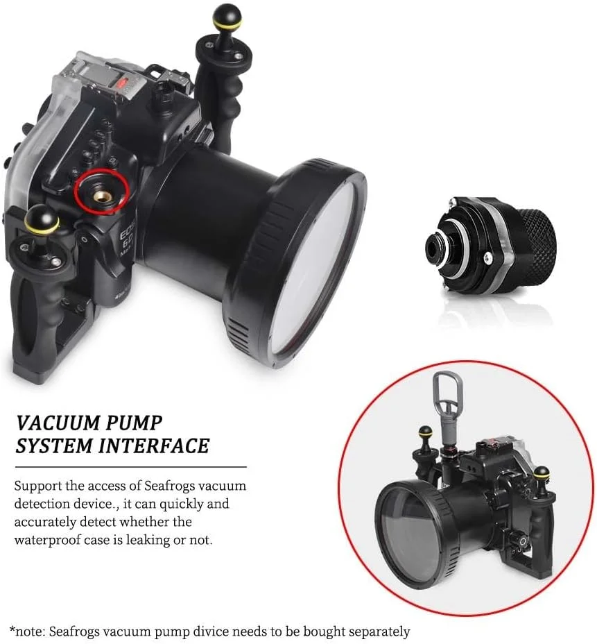 محفظه ضد آب سی فراگز برای دوربین Canon EOS 6D Mark II [40M/130FT] مناسب برای Canon Eos 6D II +24-105mm F4, 16-35mm F2.8 L II