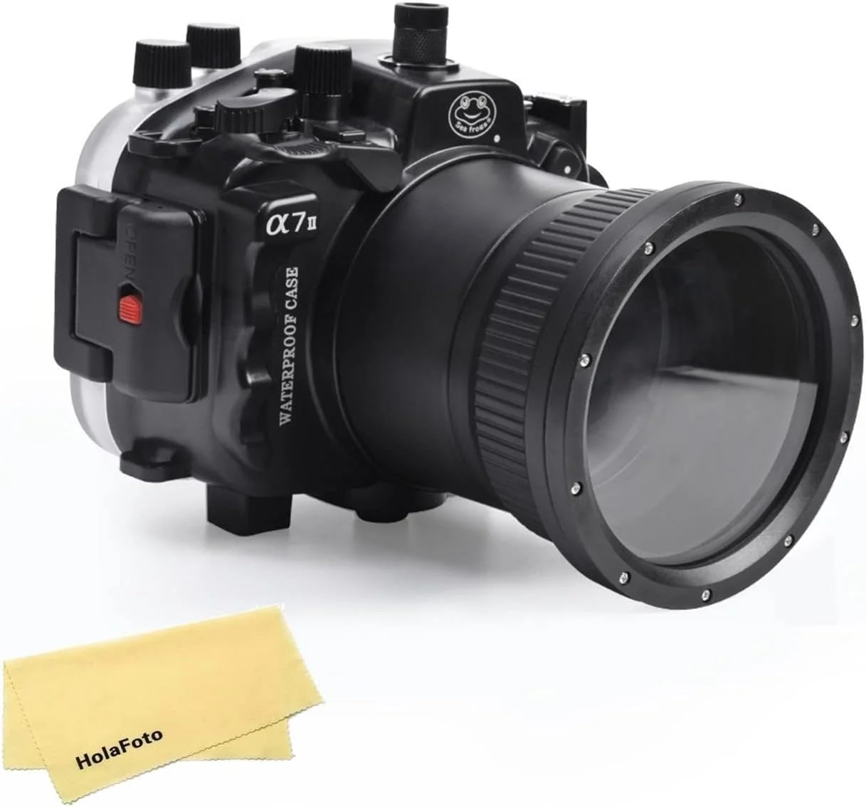 محفظه ضد آب Seafrogs A7 Ii Pro/Ng Series 40M/130Ft برای دوربین های Sony A7 Ii A7R Ii A7S Ii، پشتیبانی از لنز 28-70Mm مشکی [نسخه به روز شده]