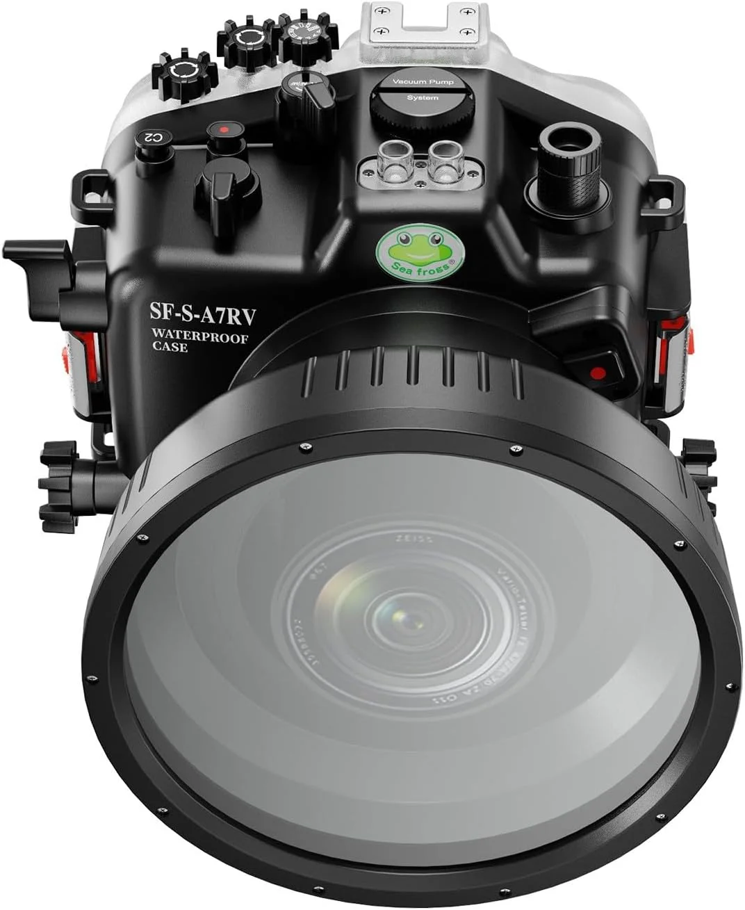 محفظه ضد آب دوربین Seafrogs [40M/130FT] برای Fuji XT5 با پورت تخت کوتاه، کیس دوربین غواصی ضد آب برای Fujifilm XT5 با لنز کوتاه 10-24mm f/4 R, 16-50mm F3.5-5.6, XF 56mm f/1.2 R